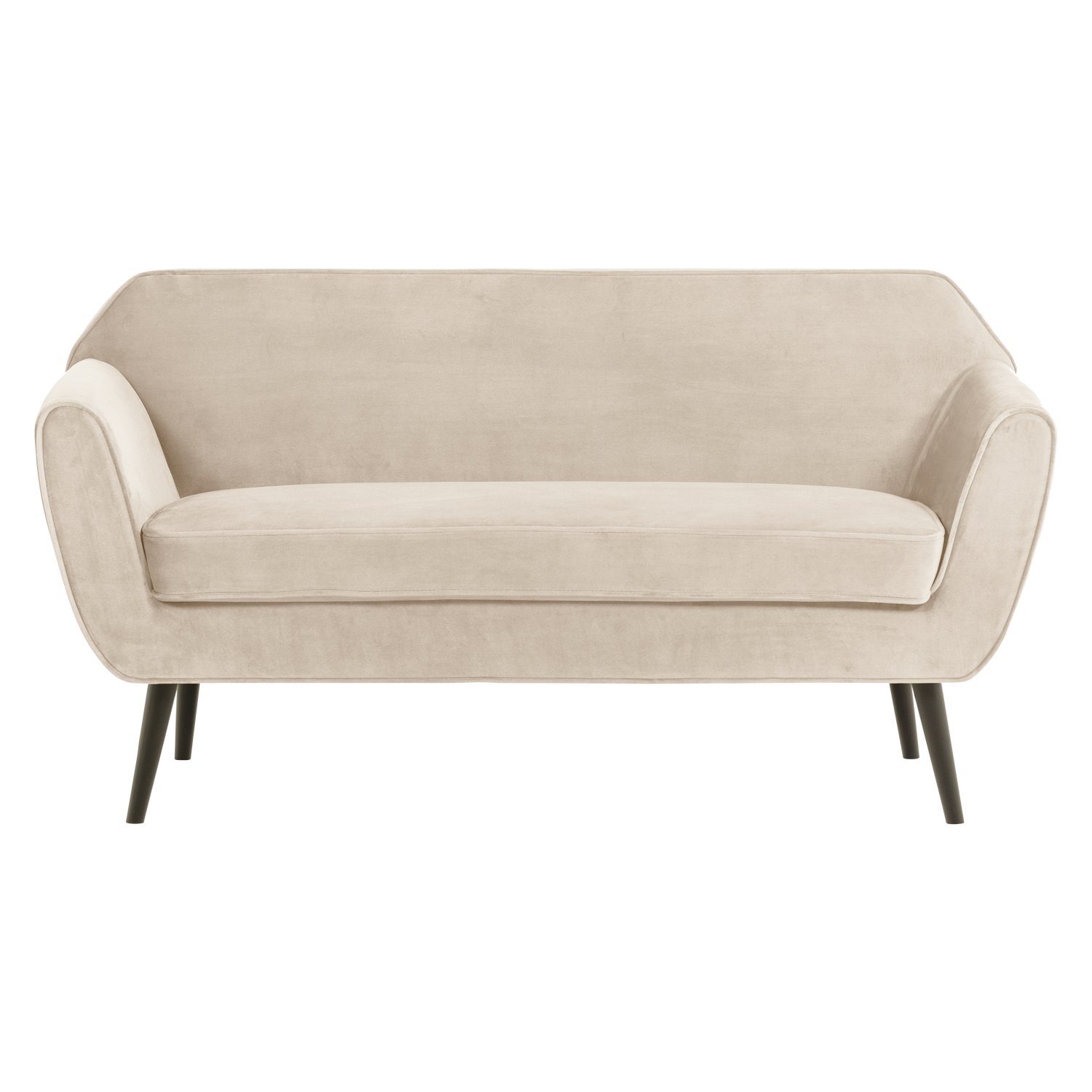 Cream Velvet 2-Seater Sofa ROCCO