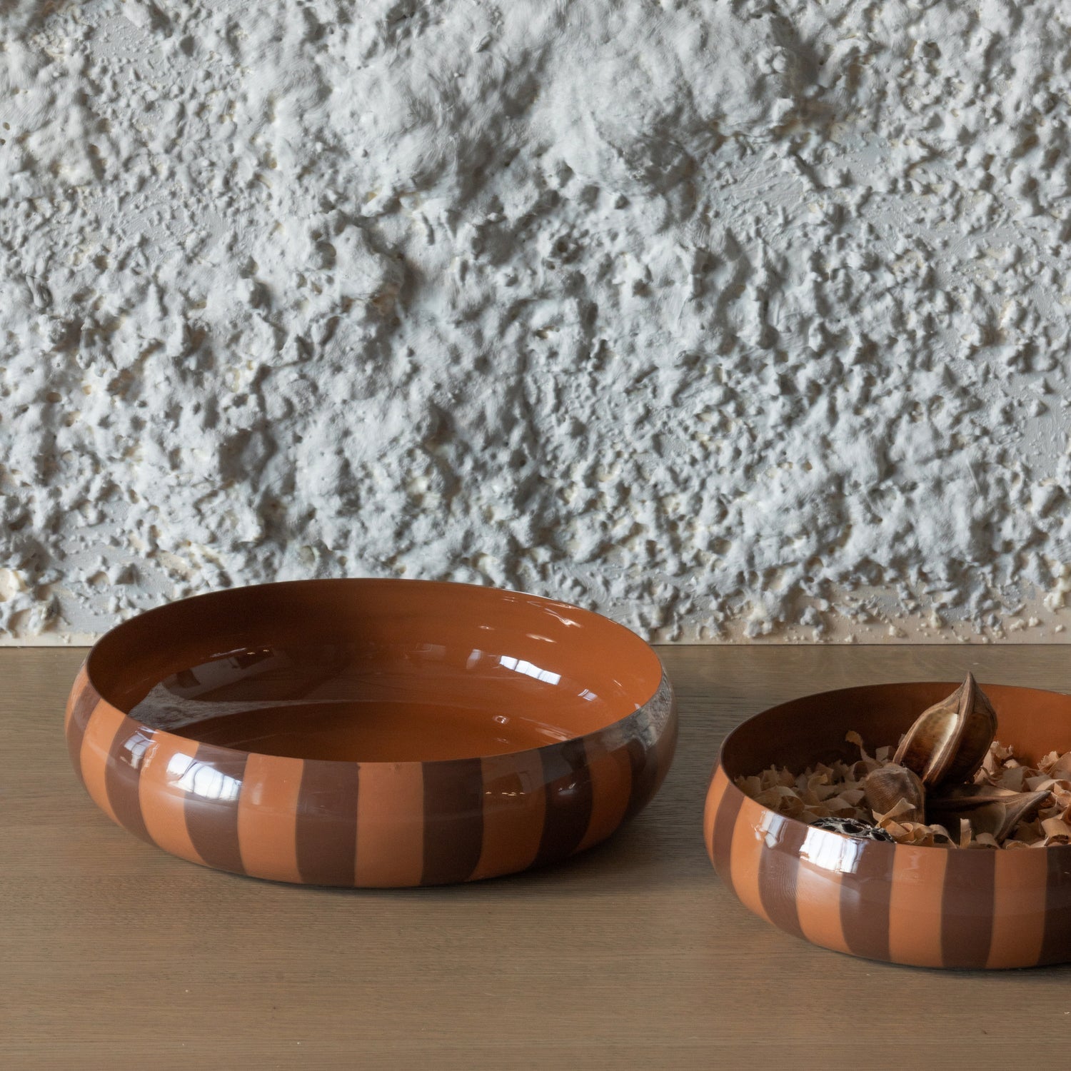 Set von ORBA Schalen braun