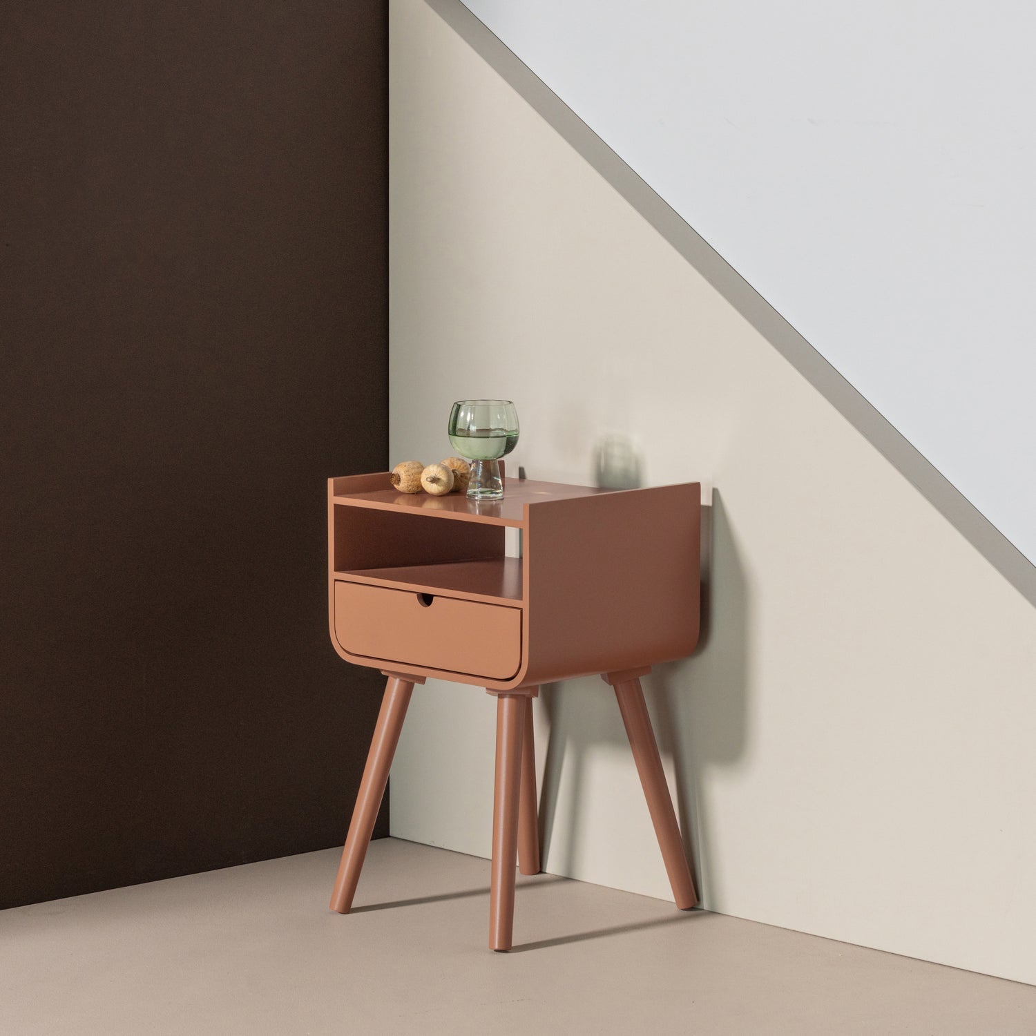 NILS Nightstand Dirty Pink