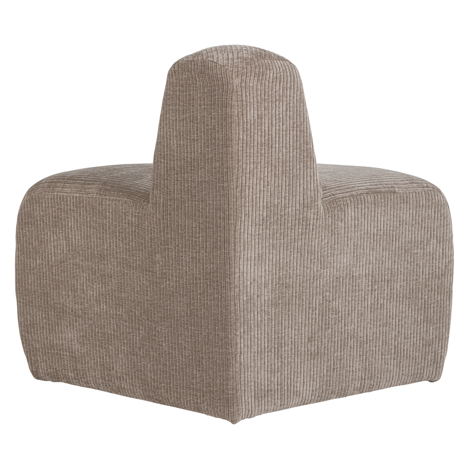 Modulaire bank MOJO BENCH - afgeronde hoekelement beige corduroy