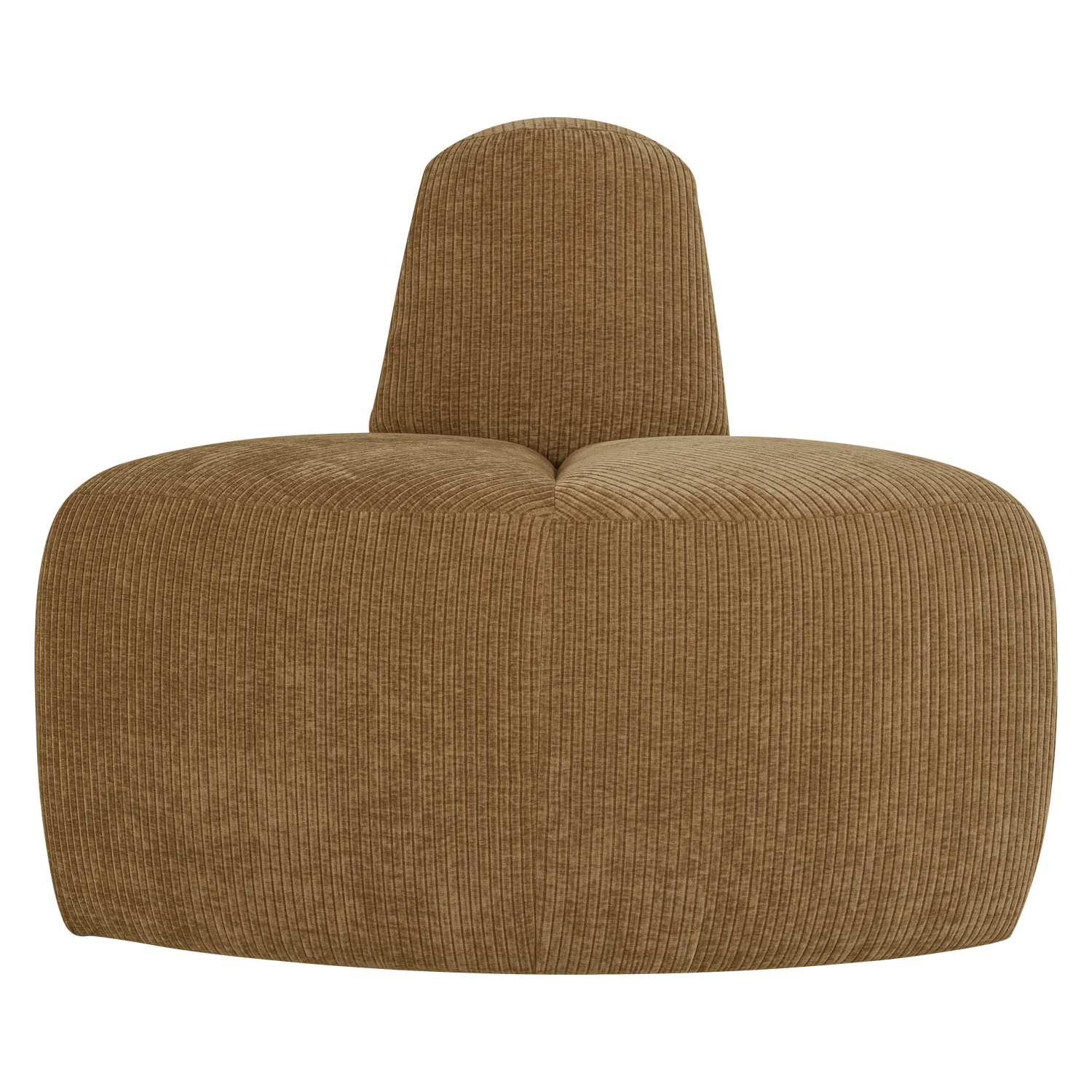 MOJO BENCH Modular Sofa - Rounded Corner Element in Honey Corduroy