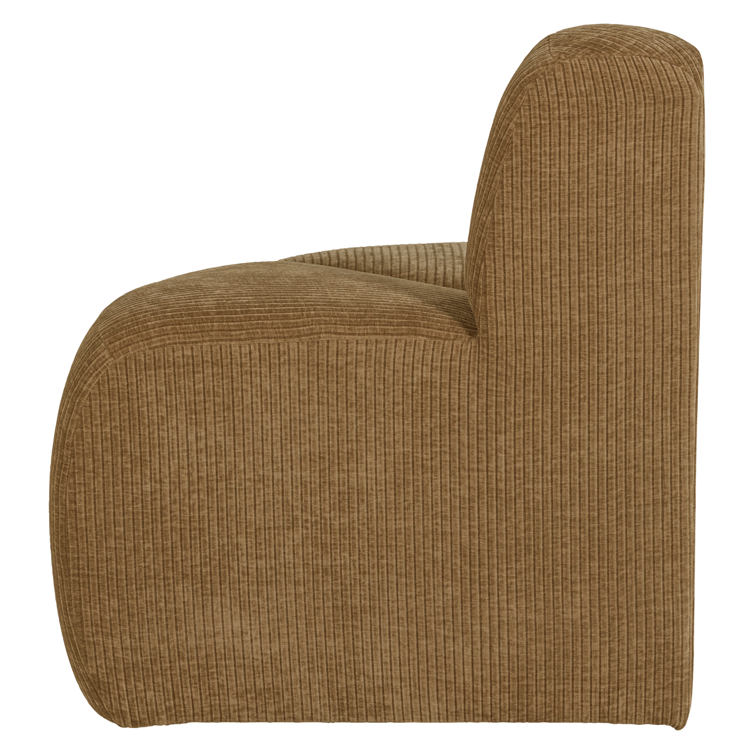 MOJO BENCH Modular Sofa - Rounded Corner Element in Honey Corduroy