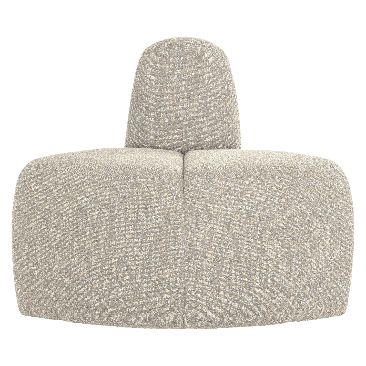 Kanapa modułowa MOJO BENCH - element narożny zaokrąglony beżowy bouclé – Woood