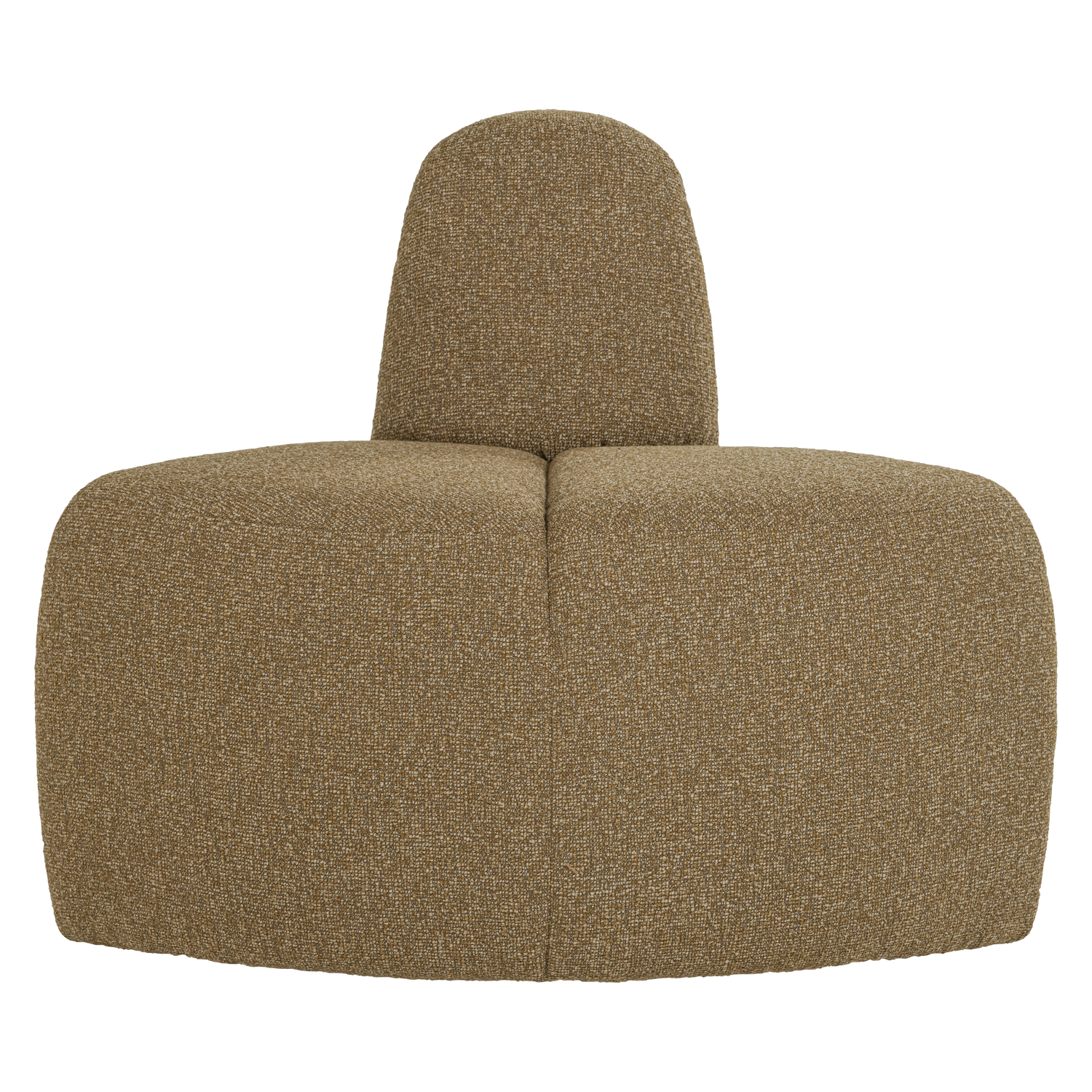 Kanapa modułowa MOJO BENCH - element narożny zaokrąglony miodowy bouclé – Woood
