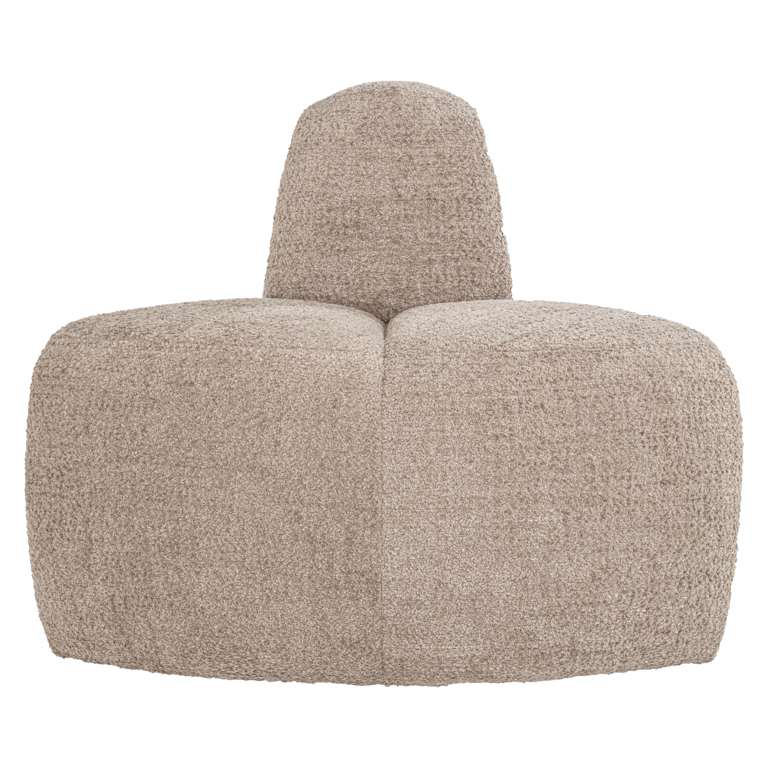 Modulaire bank MOJO BENCH - afgerond hoekelement beige chenille