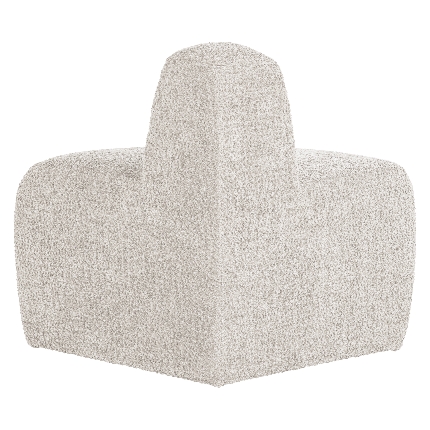 Sofa modułowa MOJO BENCH - element narożny zaokrąglony ecru szenil – styl nowoczesny