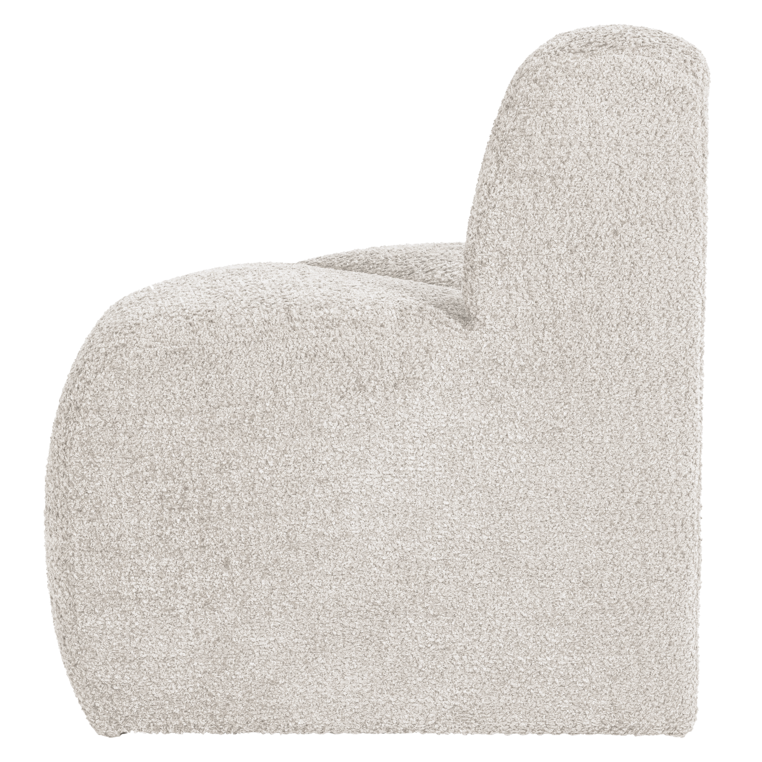 Sofa modułowa MOJO BENCH - element narożny zaokrąglony ecru szenil do salonu – Woood