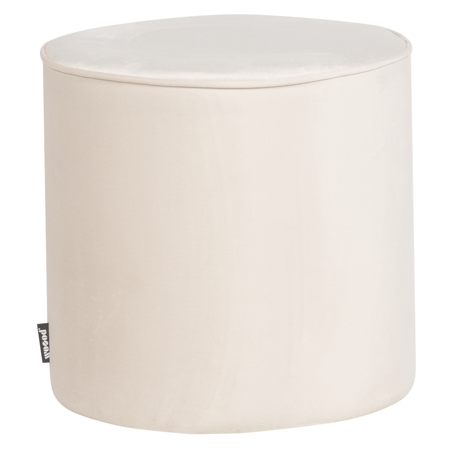 Velvet Pouf SARA Broken White