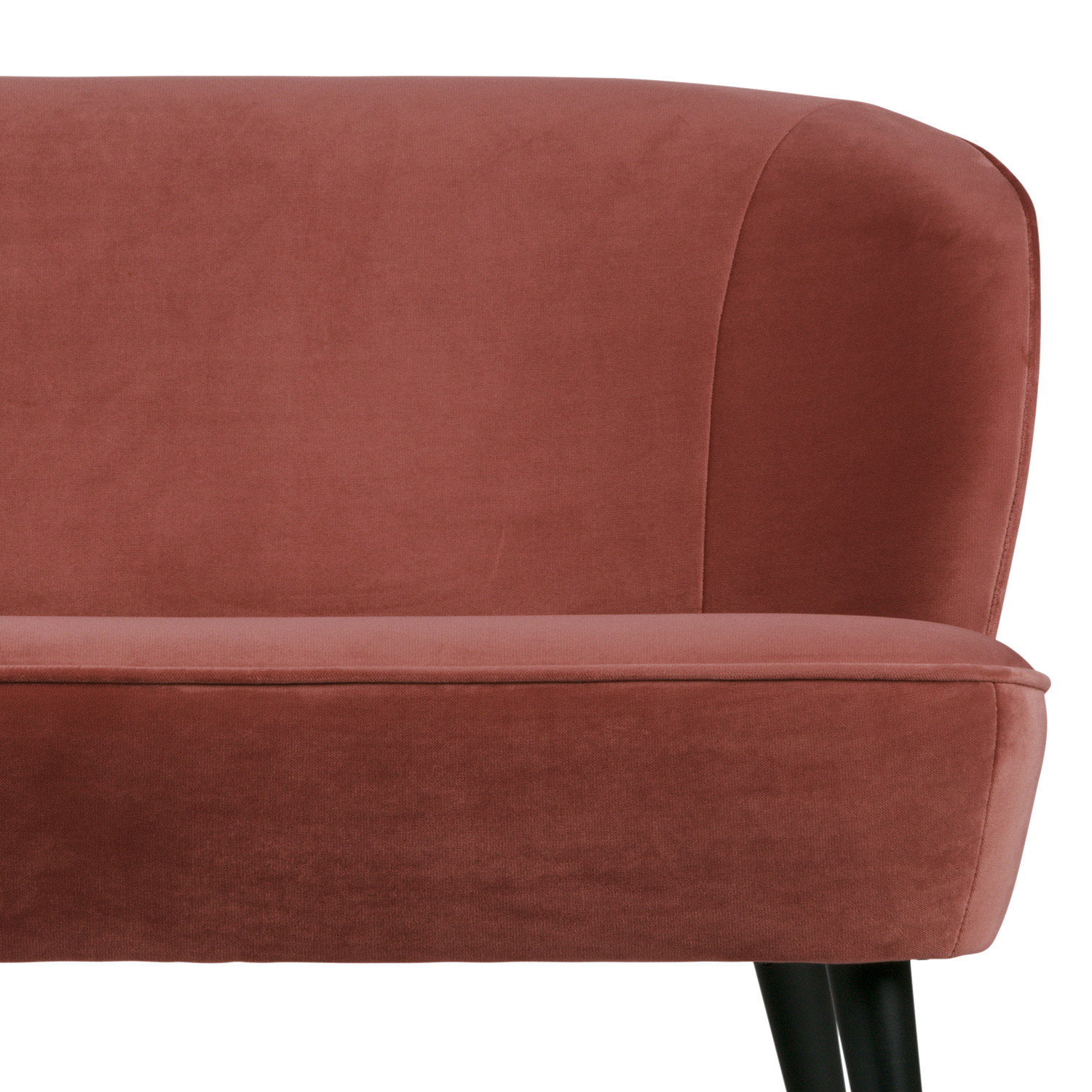 Sofa aus Samt SARA burgunderrot