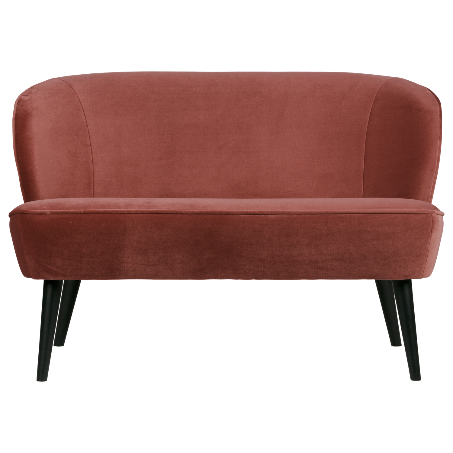 Sofa aus Samt SARA burgunderrot