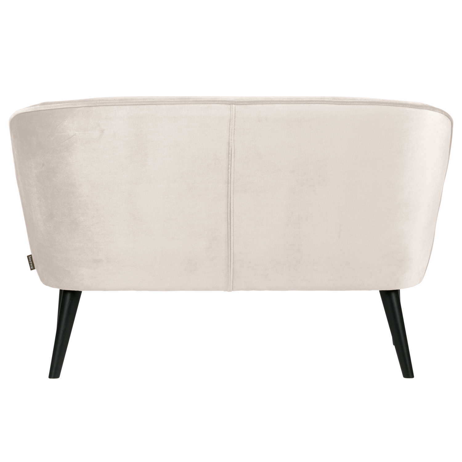 Sofa van fluweel SARA gebroken wit
