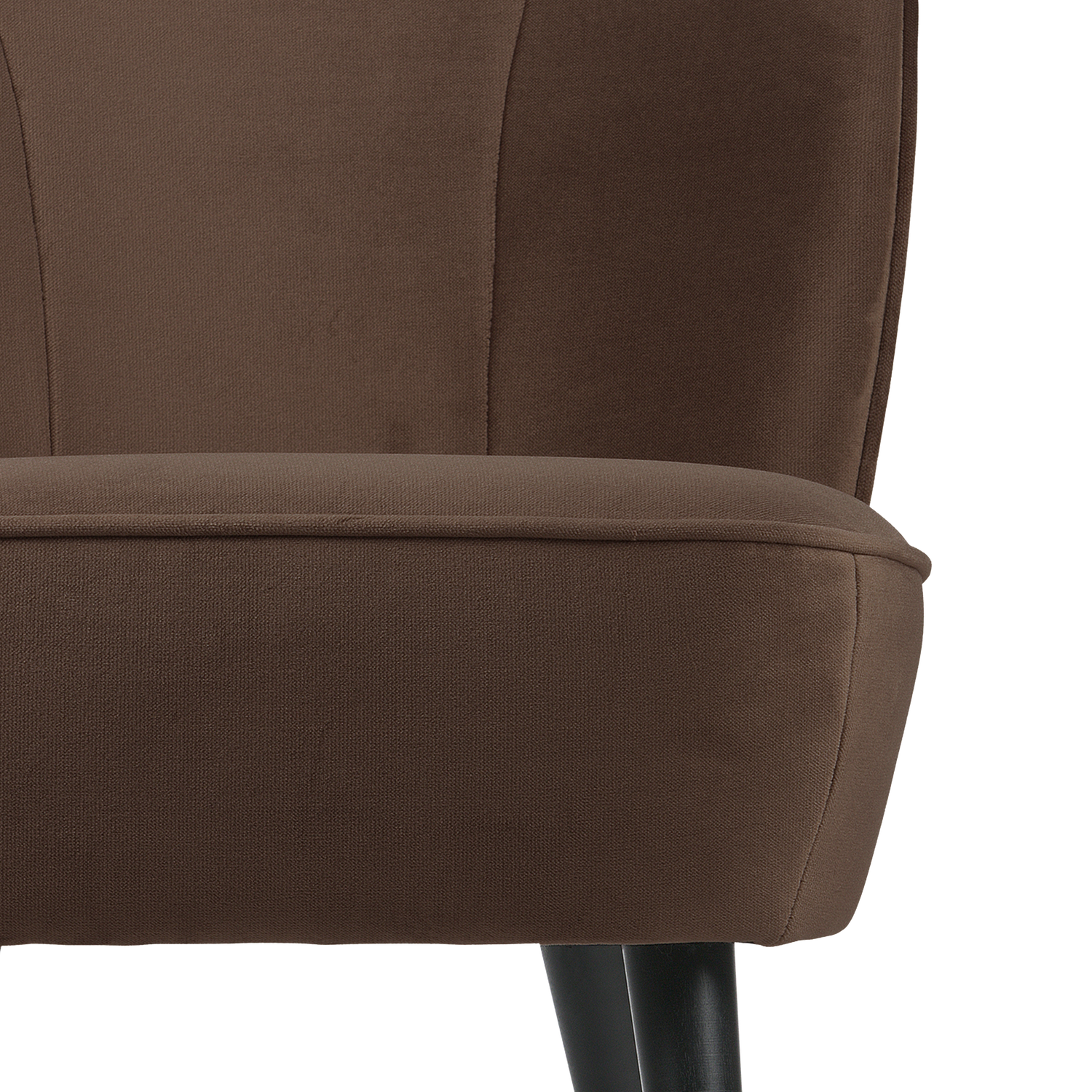 Fluwelen fauteuil SARA chocolade