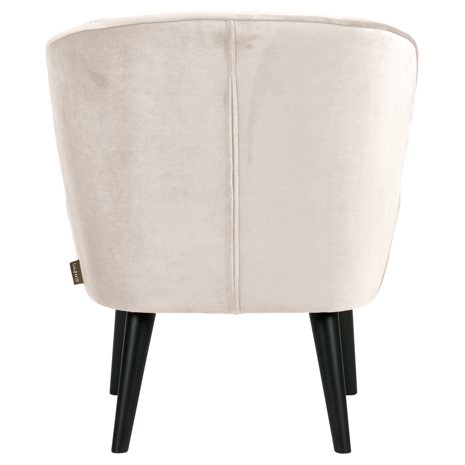 Velvet Armchair SARA Broken White