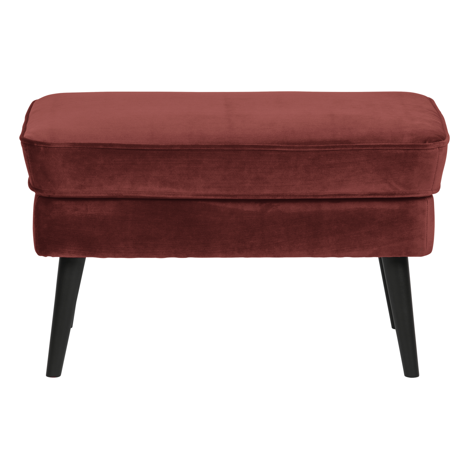 Burgundy Velvet Ottoman ROCCO