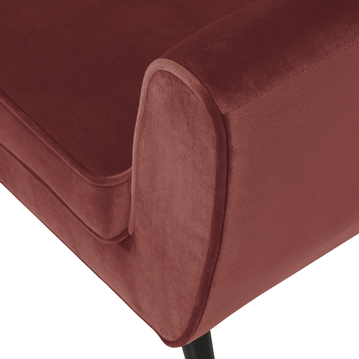 Burgundy Velvet Armchair ROCCO