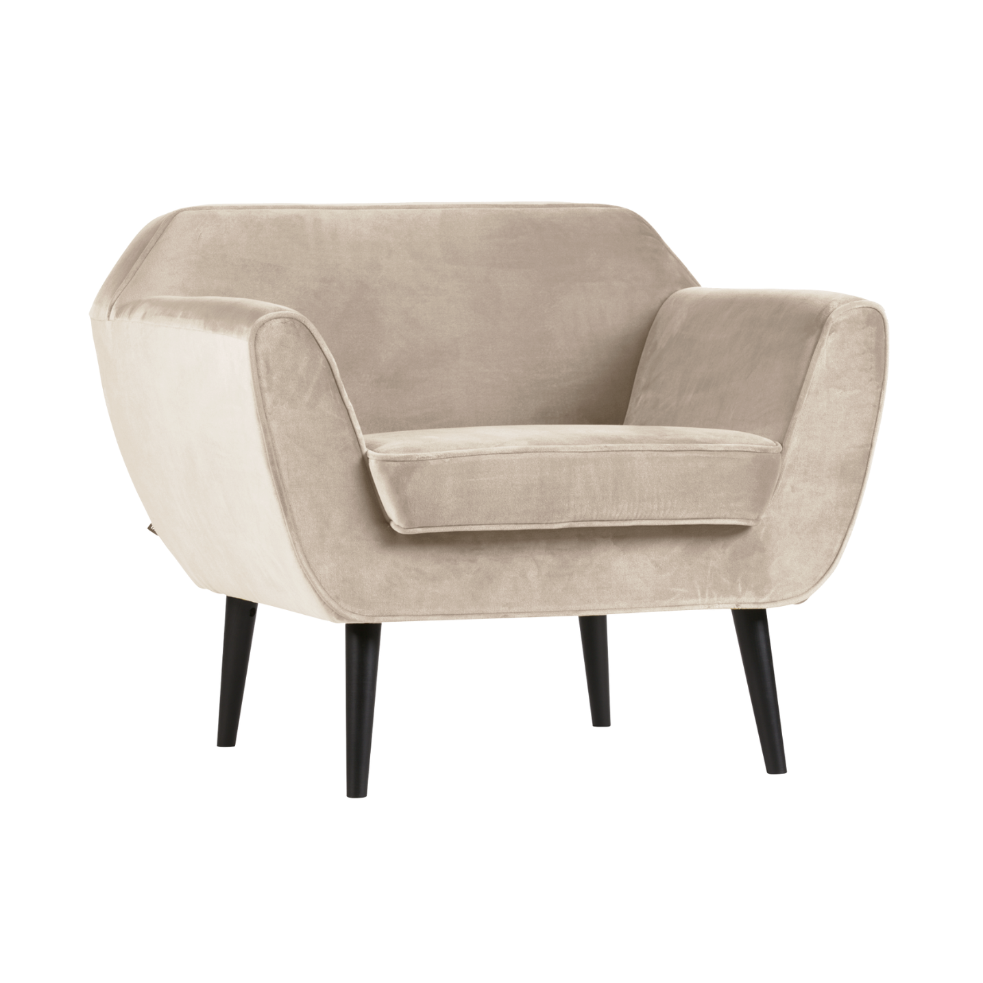 Velvet fauteuil ROCCO gebroken wit