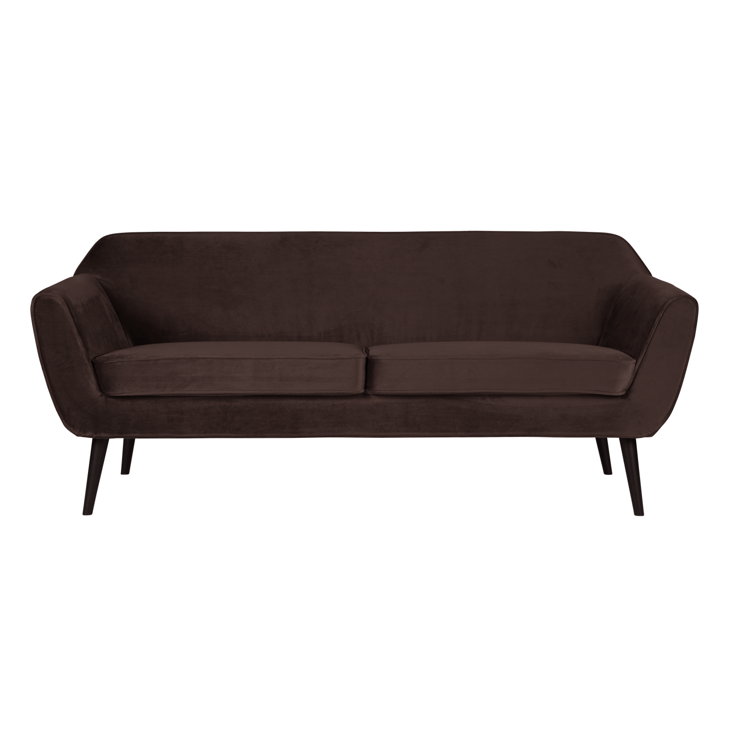 Sofa van fluweel 2,5-zits ROCCO chocolade