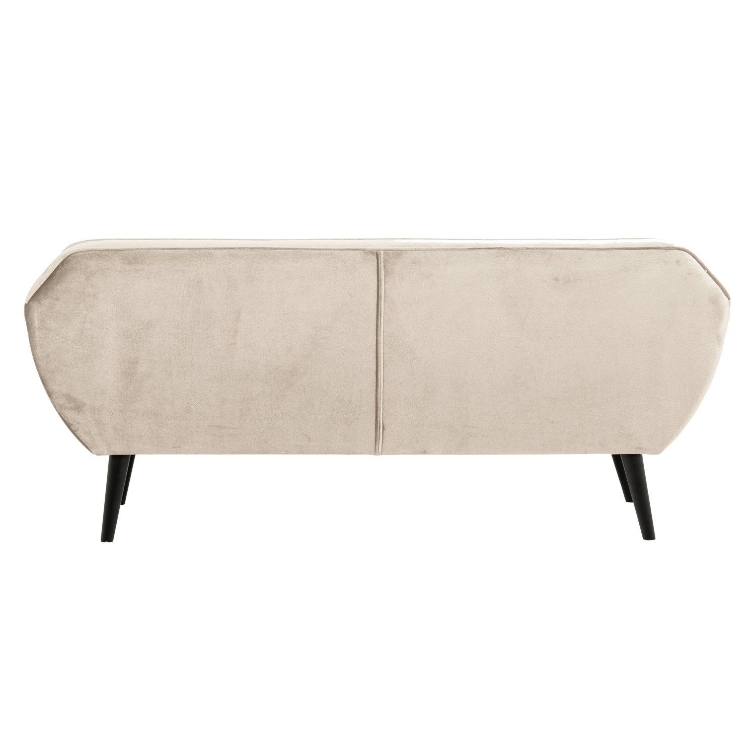 Sofa aus Samt 2,5-sitzig ROCCO gebrochenes Weiß