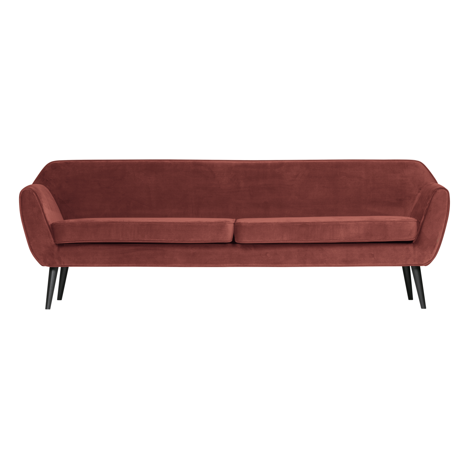 Sofa aus Samt für 4 Personen ROCCO burgunderrot