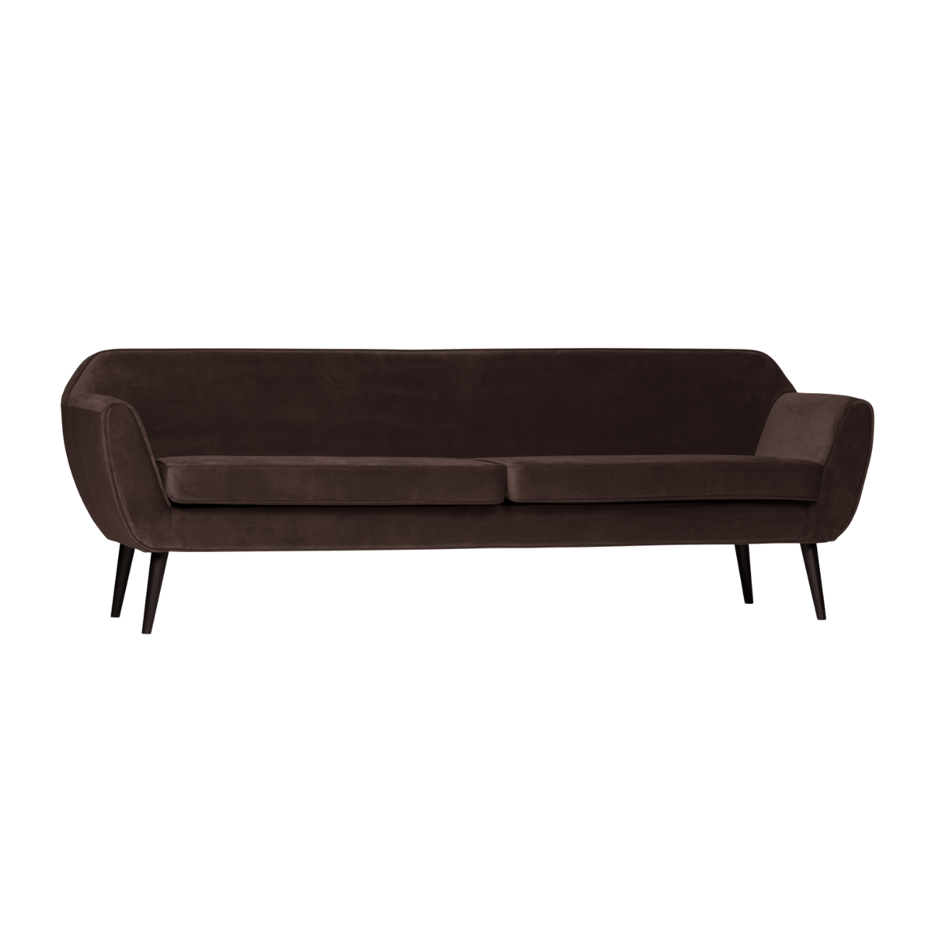 Chocolate 4-Seater Velvet Sofa ROCCO