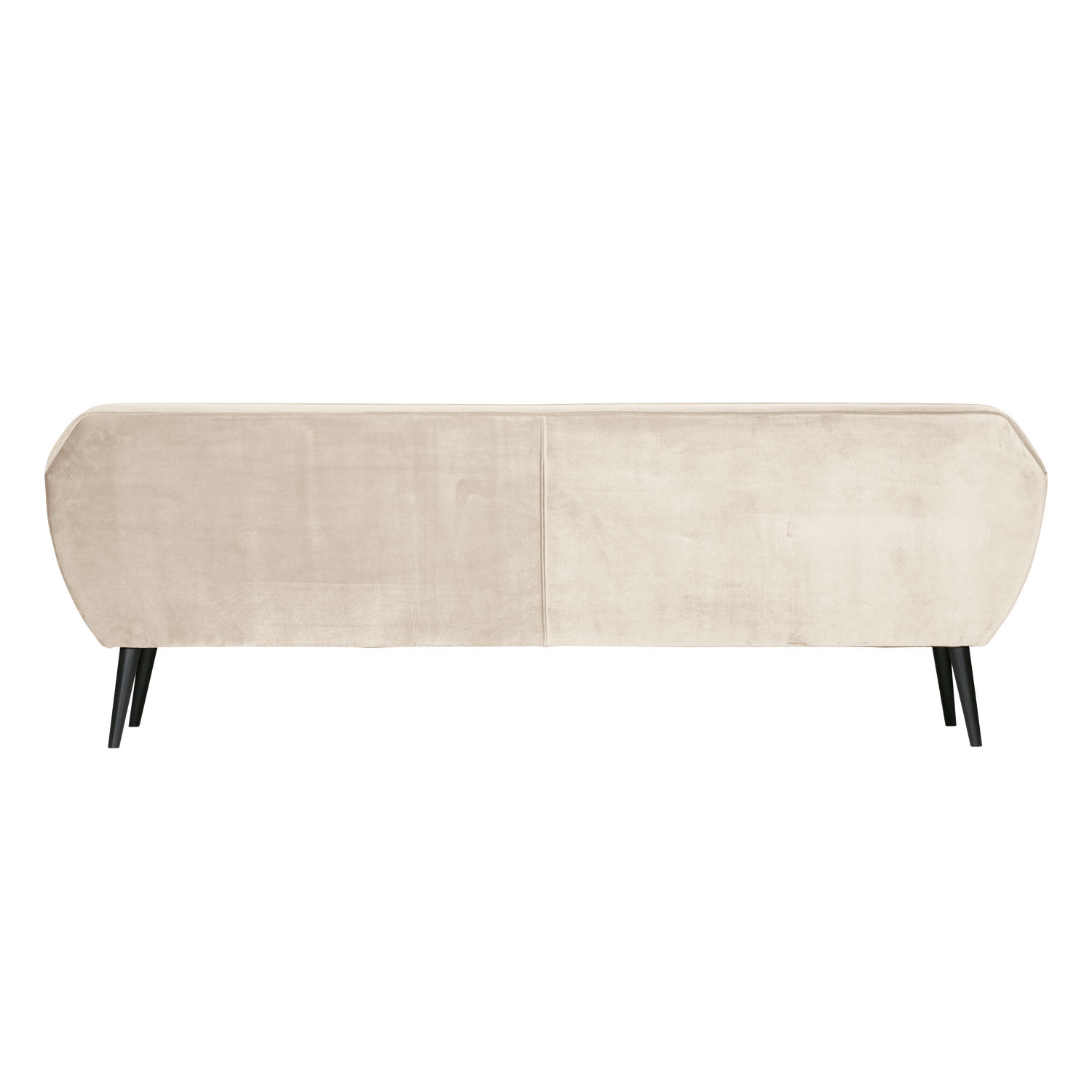 Sofa aus Samt für 4 Personen ROCCO gebrochenes Weiß