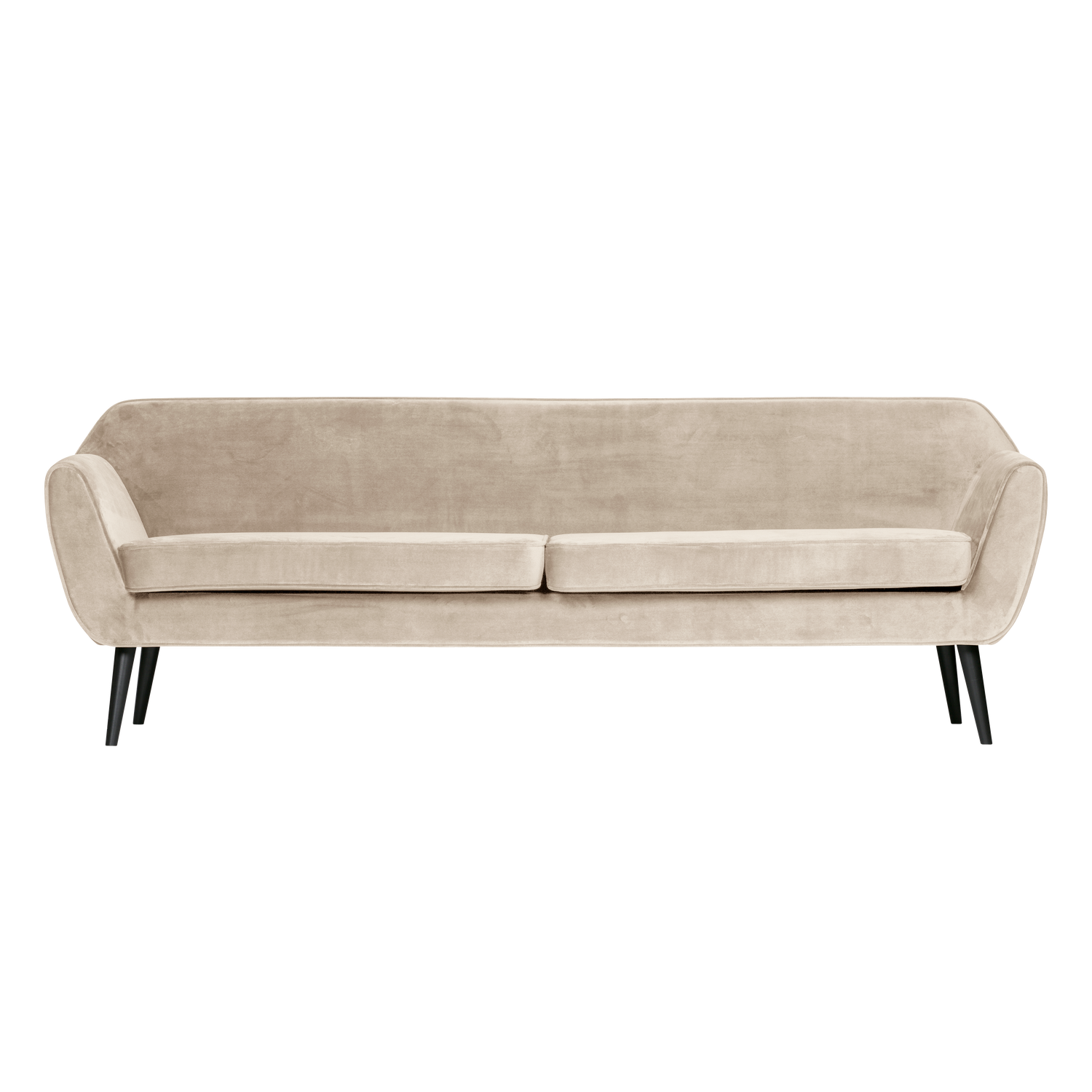 Sofa aus Samt für 4 Personen ROCCO gebrochenes Weiß