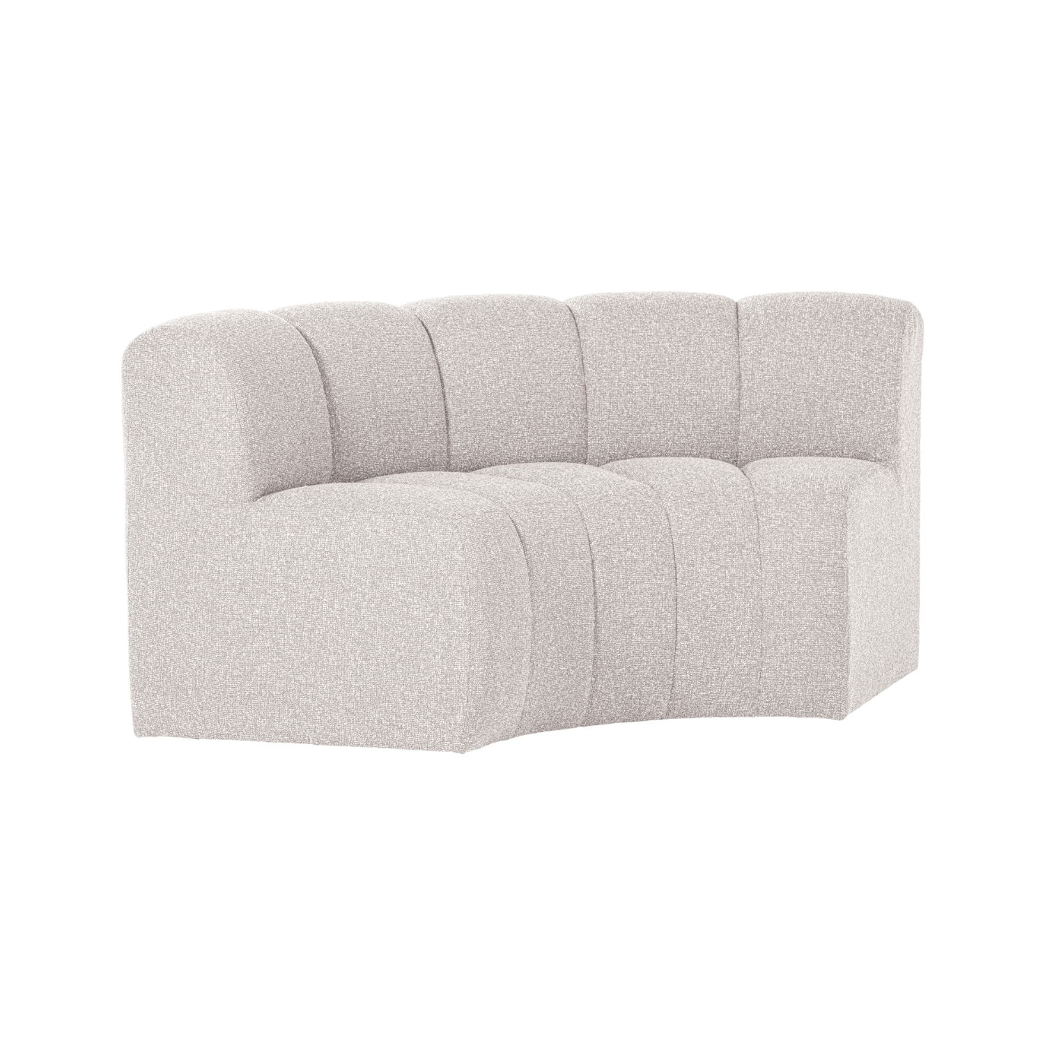 MOJO Modular Sofa - Curved Corner Element in Ecru Bouclé