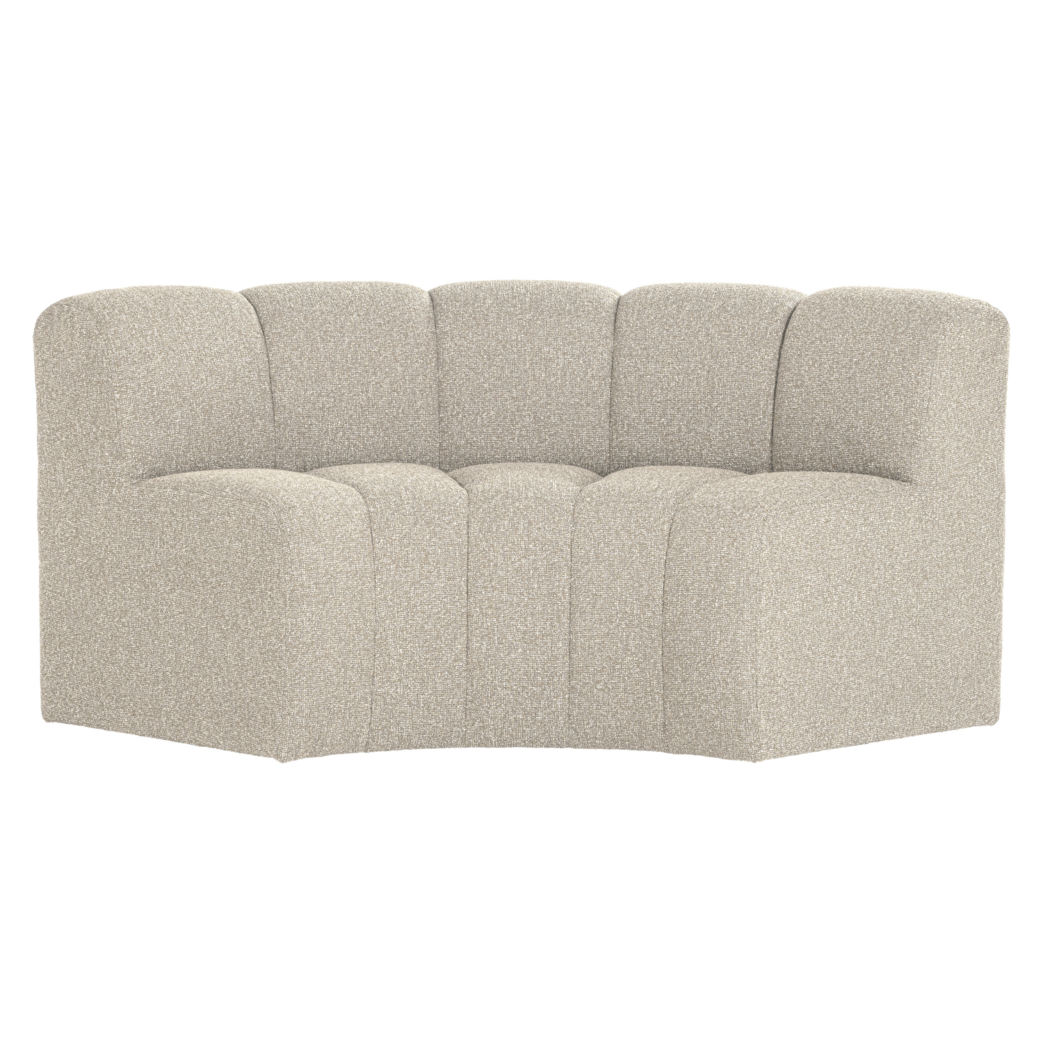 MOJO Modular Sofa - Curved Corner Element in Beige Bouclé