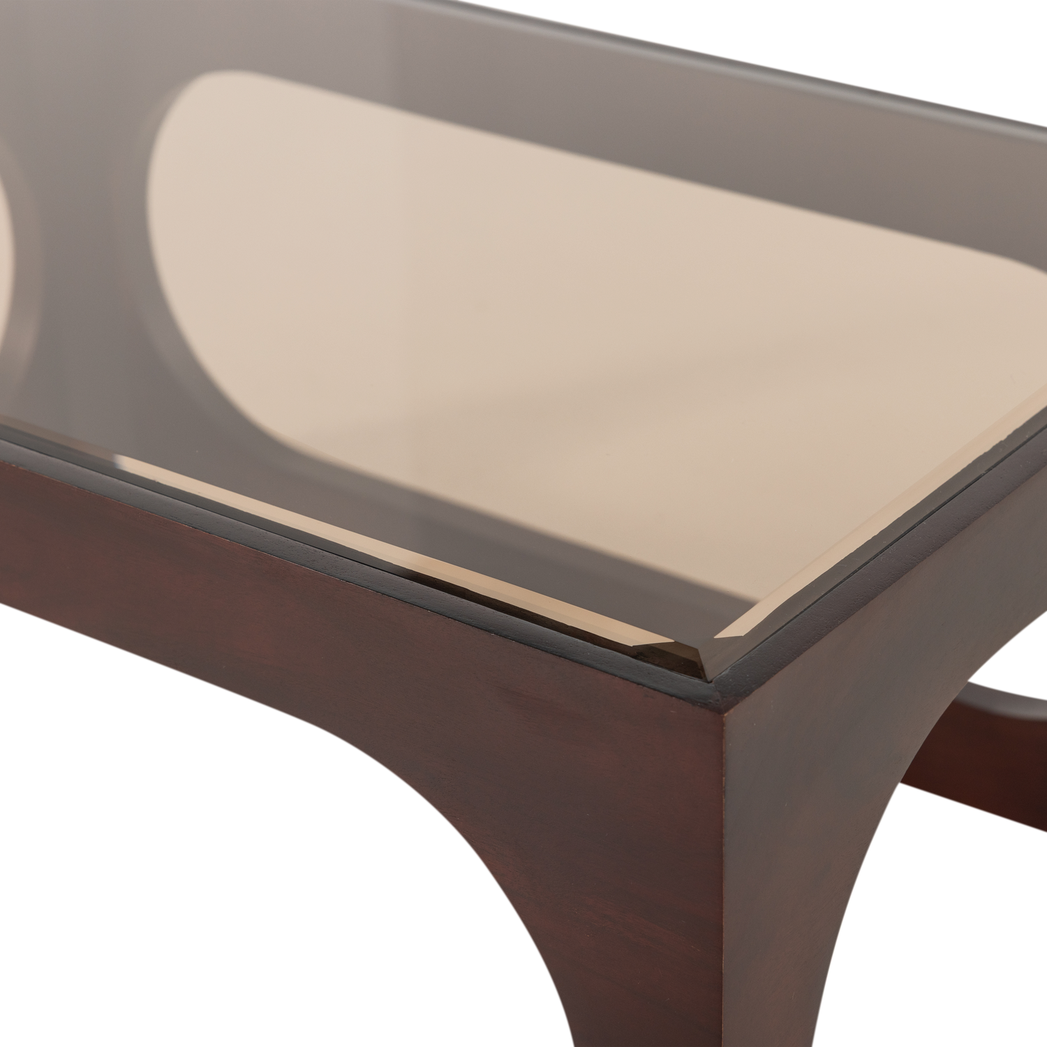 Salontafel TRAX bruin met glazen blad