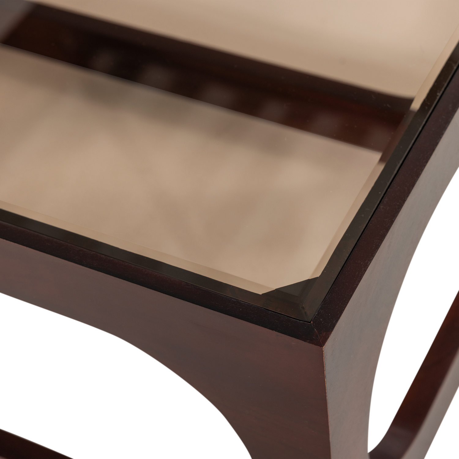 Salontafel TRAX bruin met glazen blad