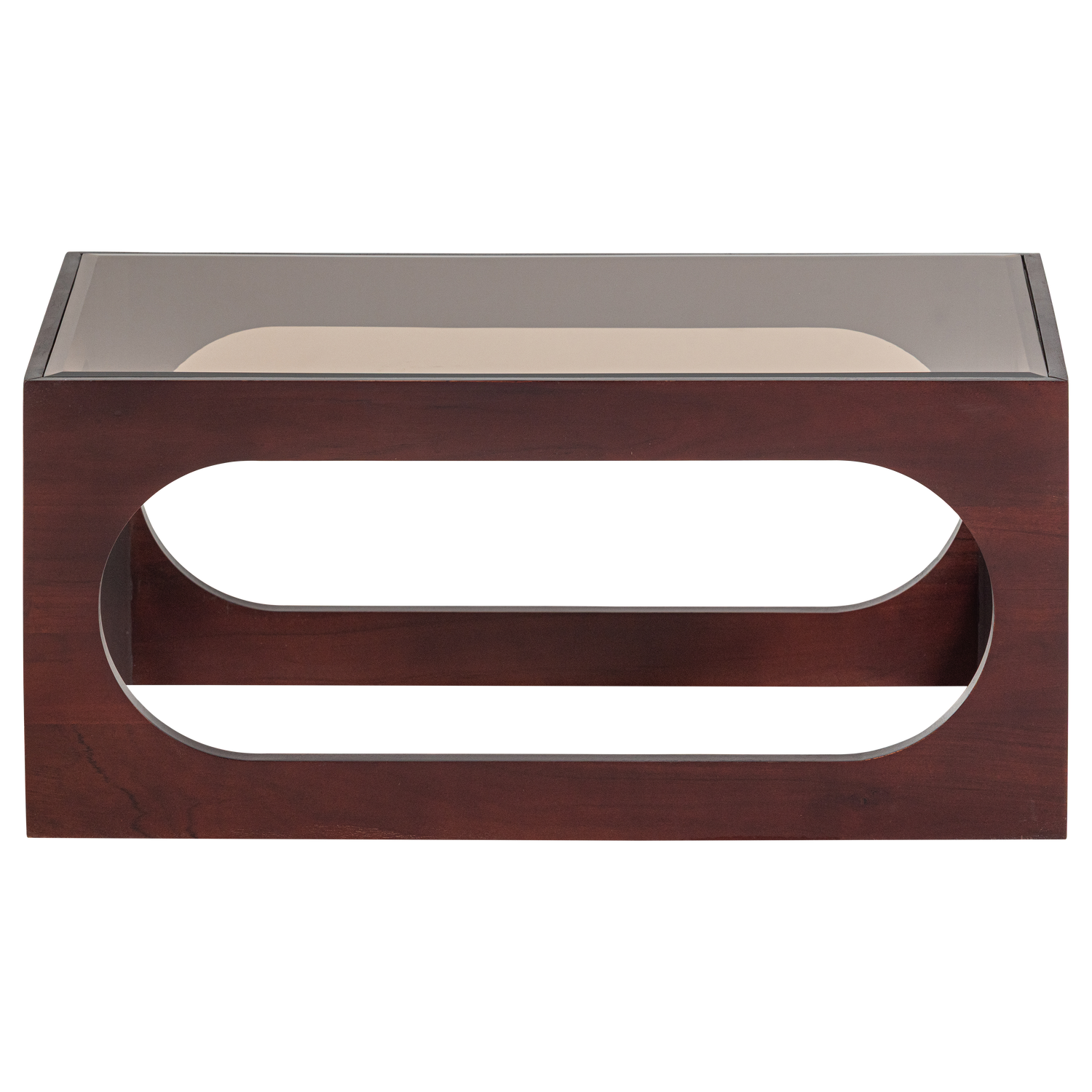 Salontafel TRAX bruin met glazen blad