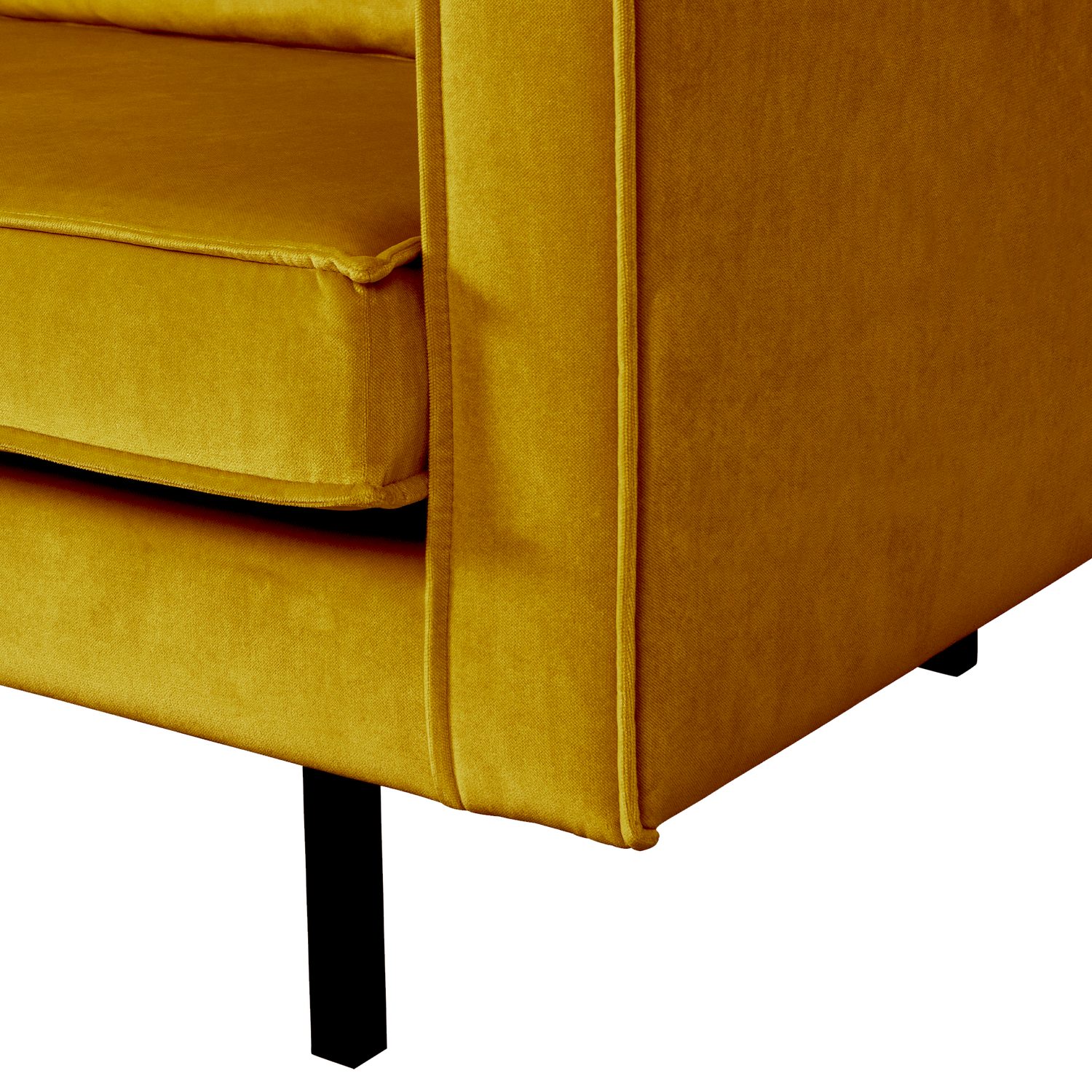 Sofa aus Samt 2-sitzig RODEO senfgelb
