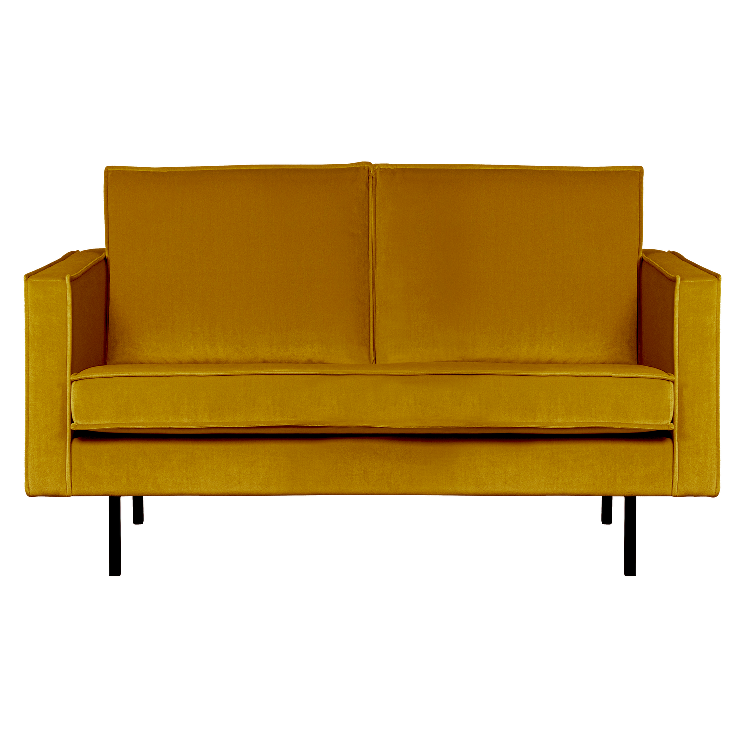 Sofa aus Samt 2-sitzig RODEO senfgelb