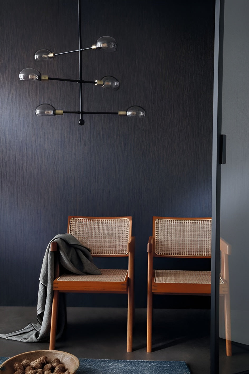 Structuurtapijt met verticale strepen JUSSIEU - CELADON zeegroen