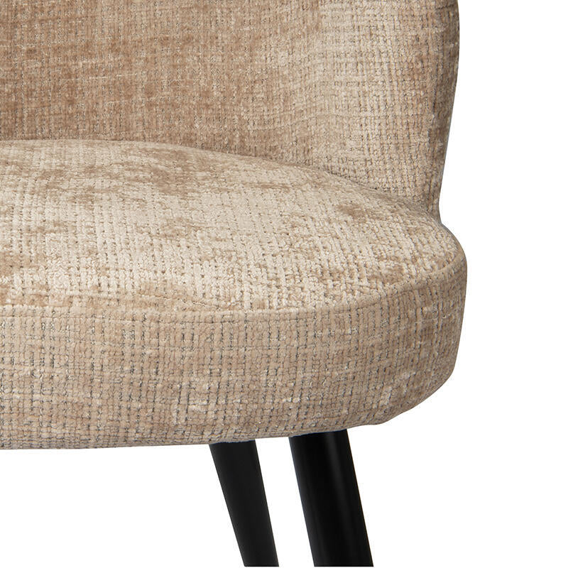 Stoel CLOUD crème beige met zwarte basis