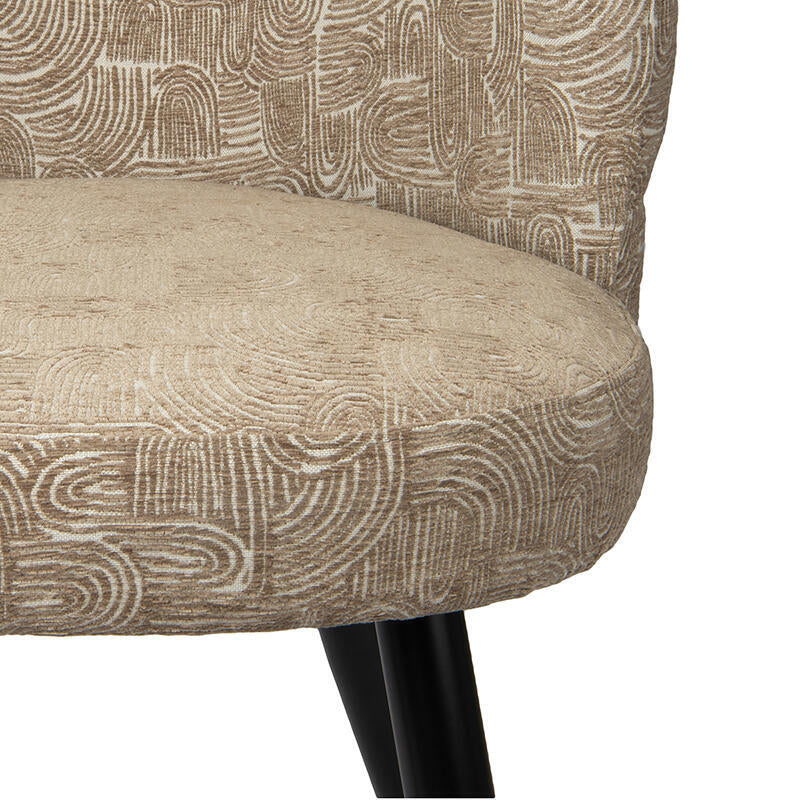 CLOUD stoel taupe met zwarte basis