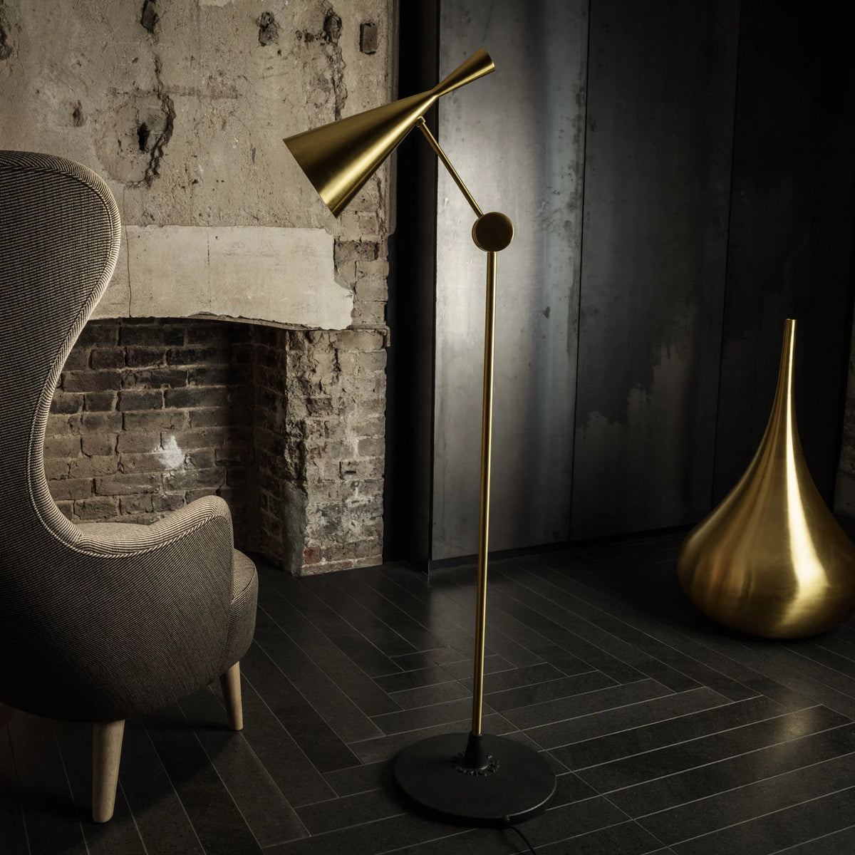 Vloerlamp BEAT goud
