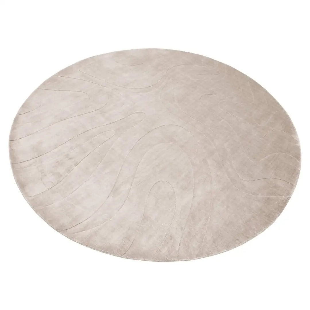 ADDISON beige round rug
