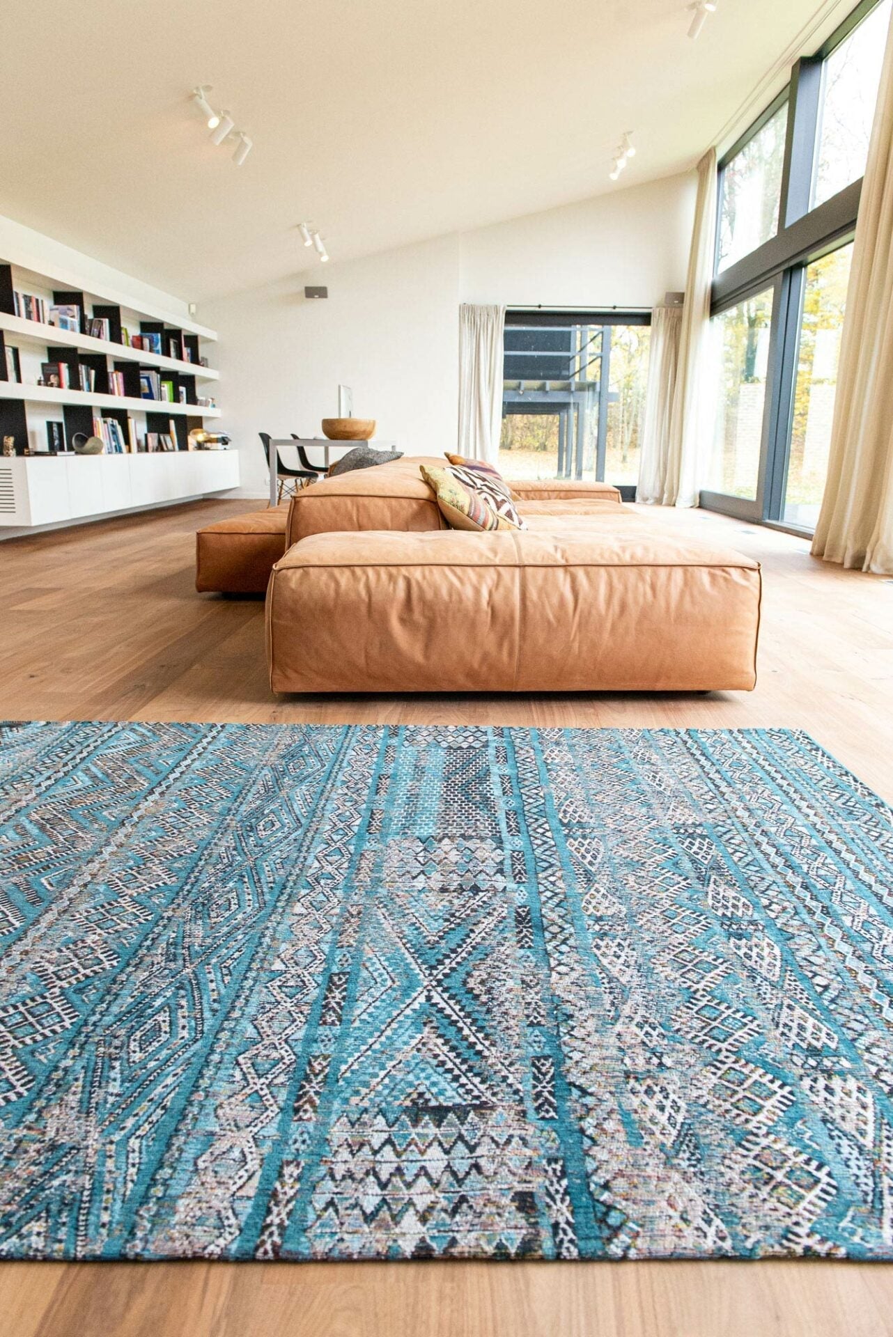 Dywan KILIM ZEMMURI BLUE błękitny do salonu