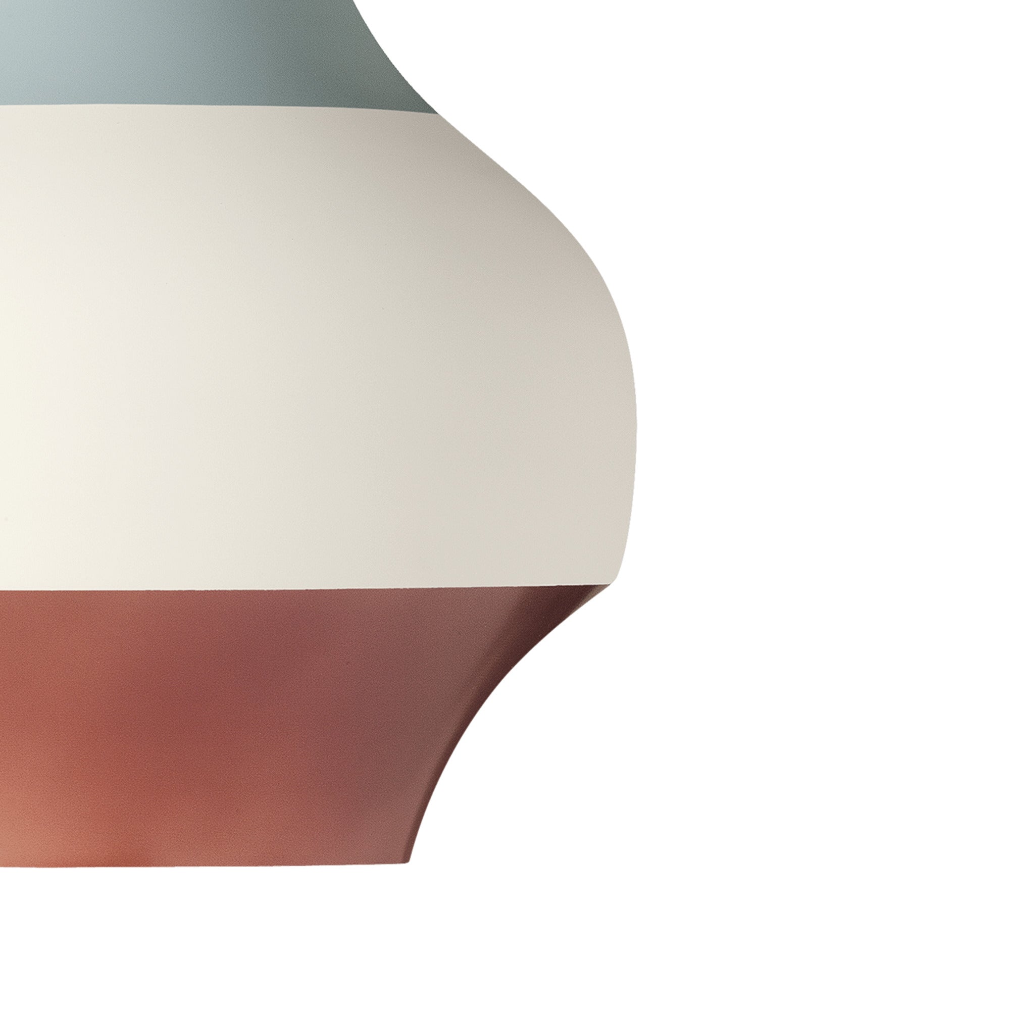 Hanglamp CIRQUE koper-wit-blauw met gele punt