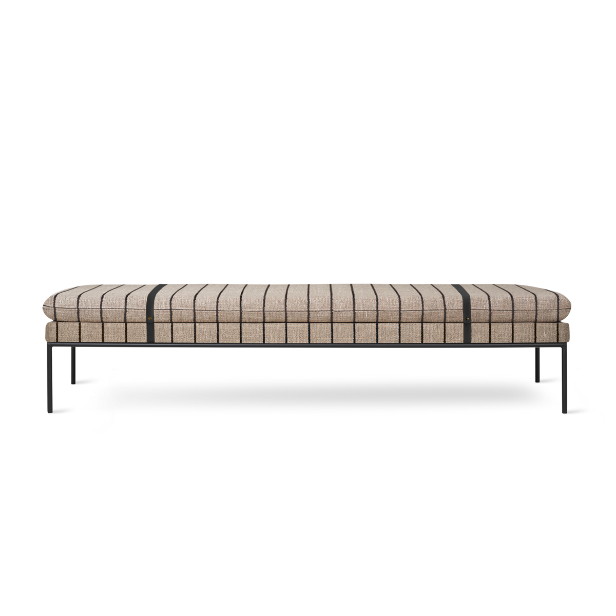 Leżanka TURN piaskowy z czarnym – ferm LIVING