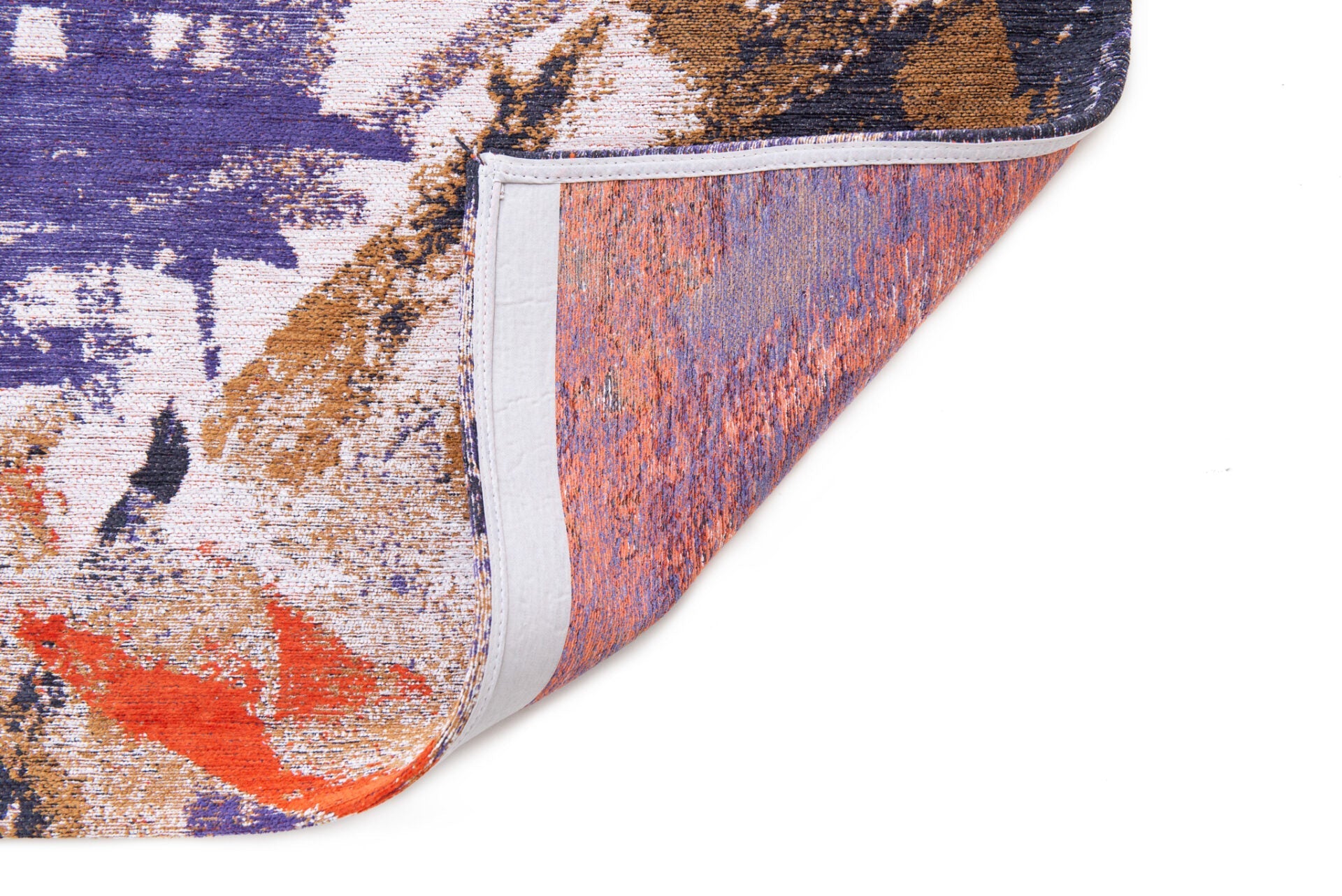 Vloerkleed FRESQUE PURPLE GAME oranje-paars