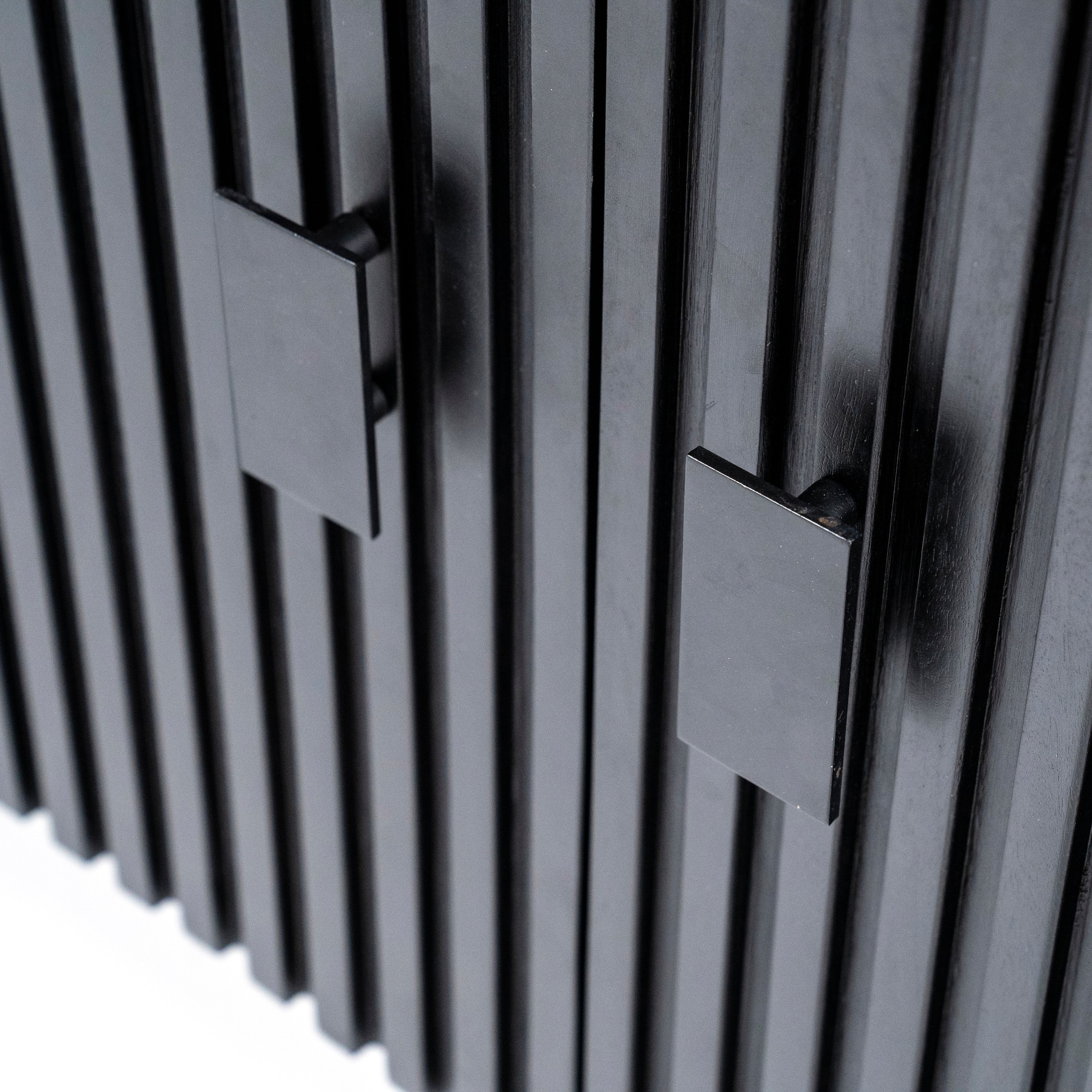 Komoda REMI czarne drewno mango