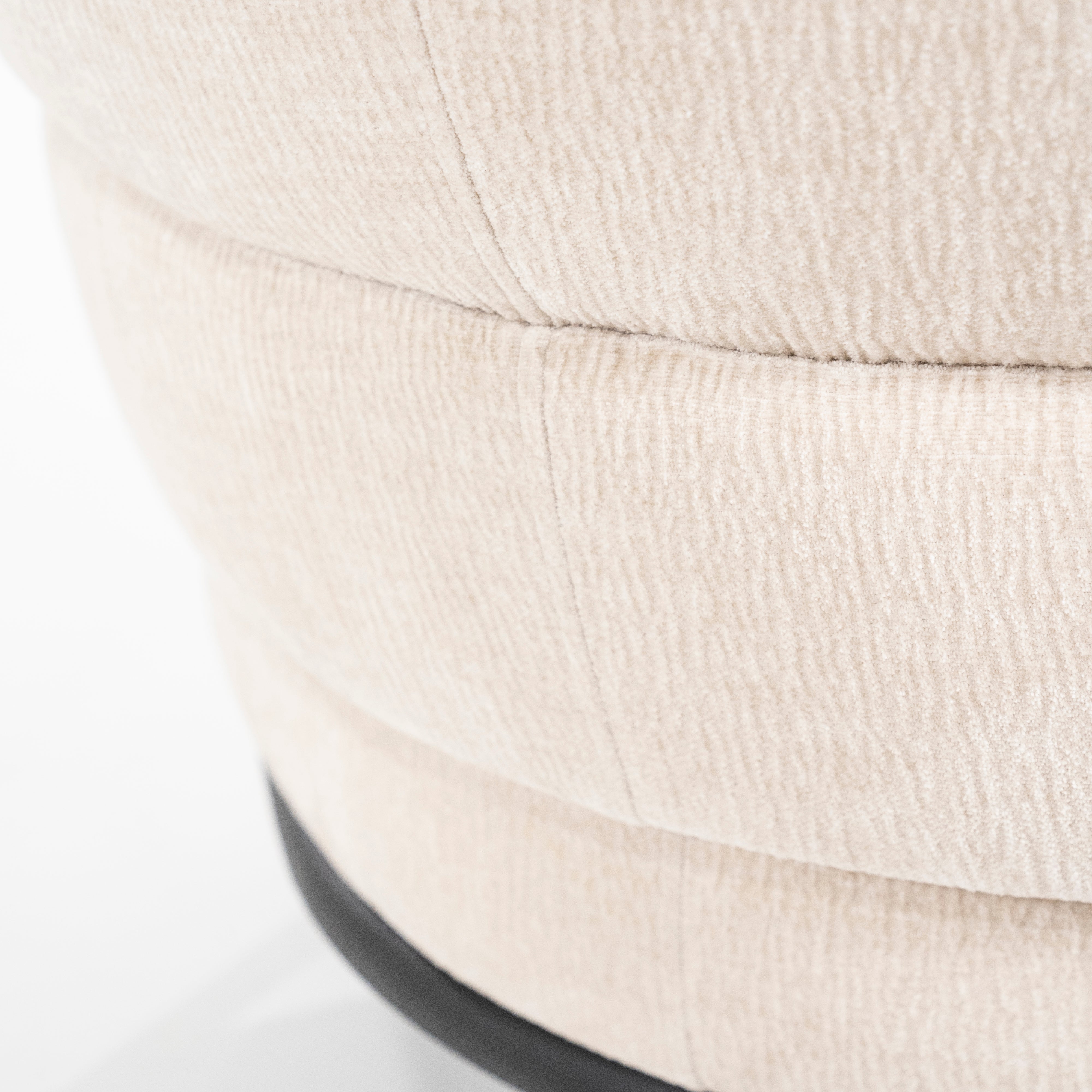 Fauteuil DAVID lichtbeige met zwarte basis