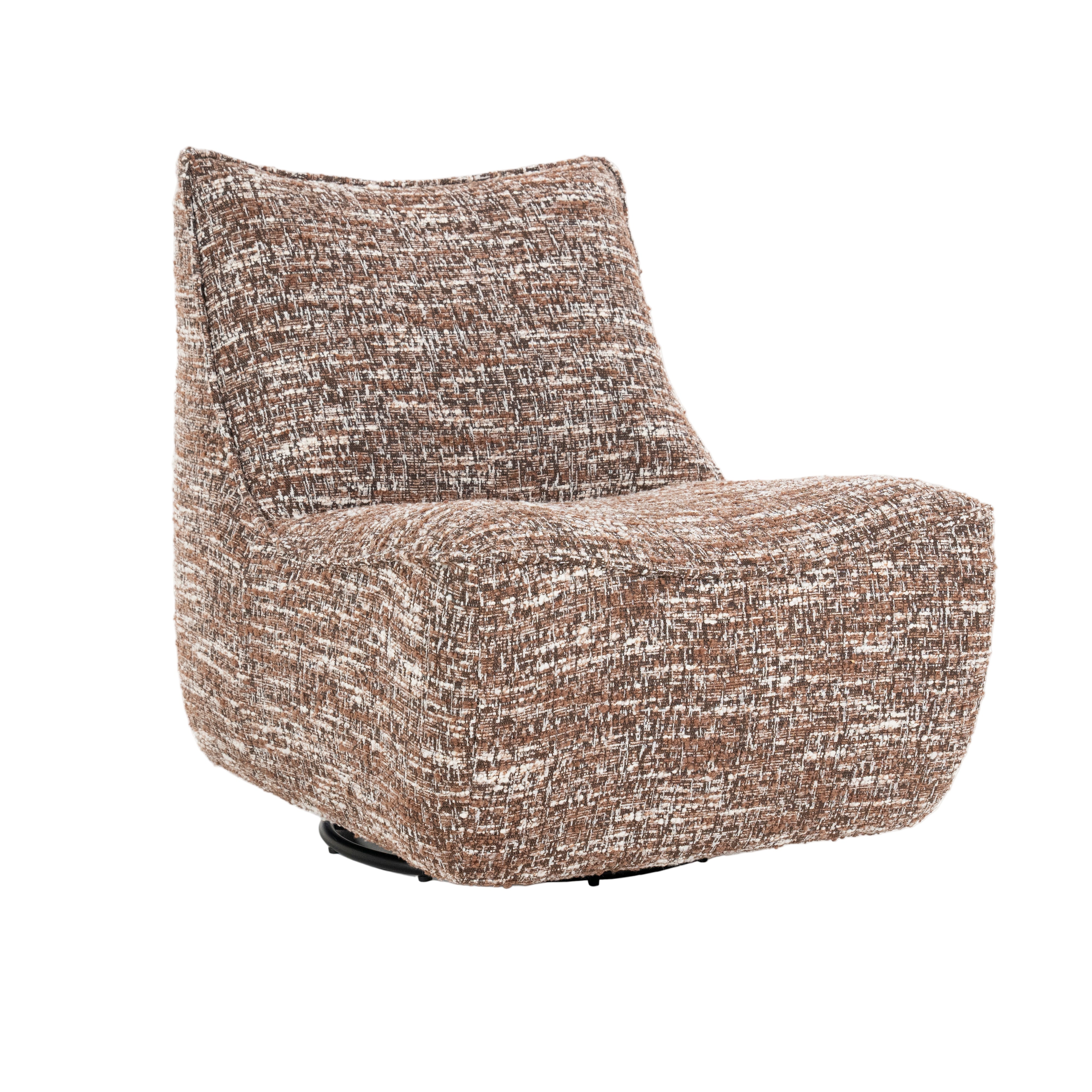 LOYS brown swivel armchair