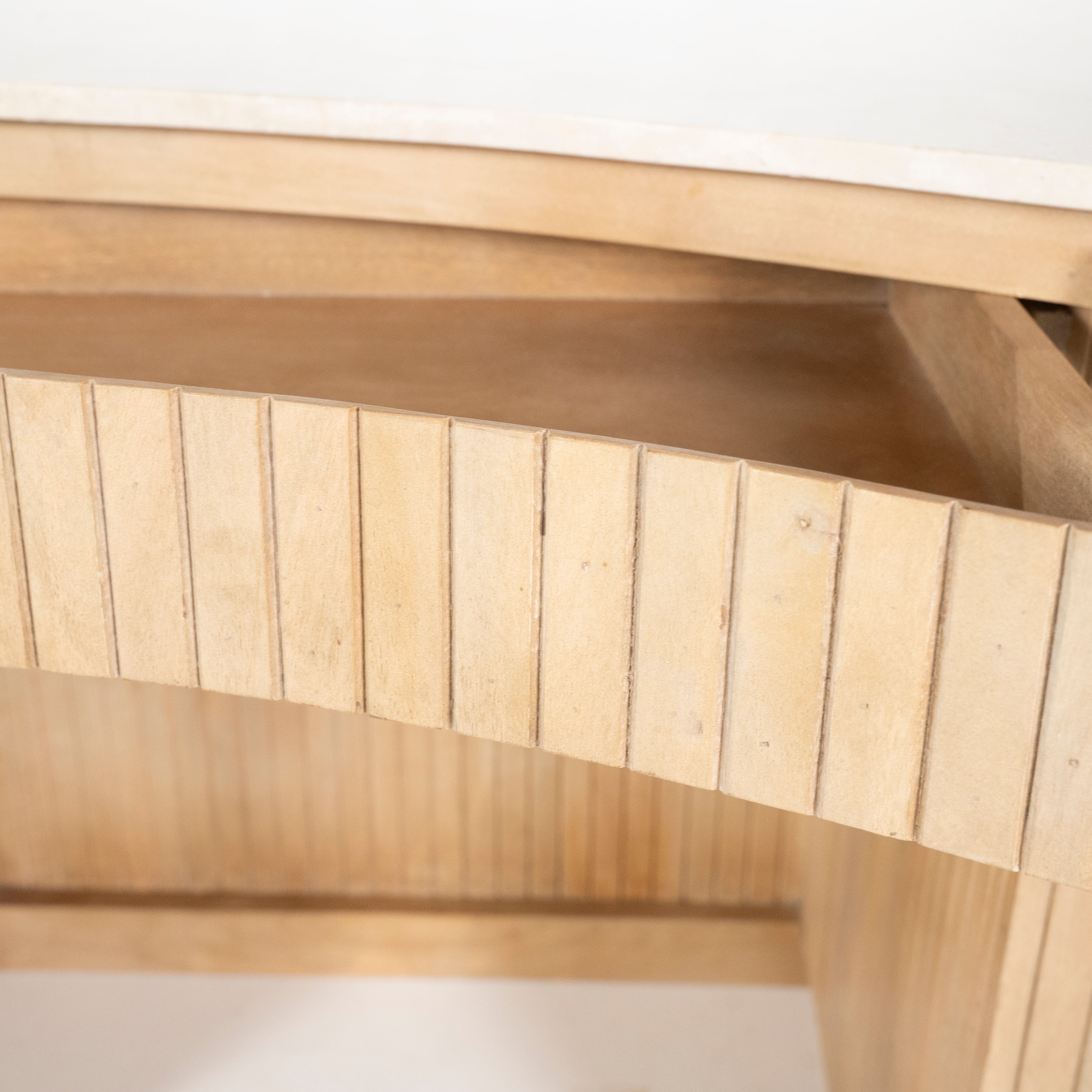 Biurko KIRA drewno mango z marmurowym blatem