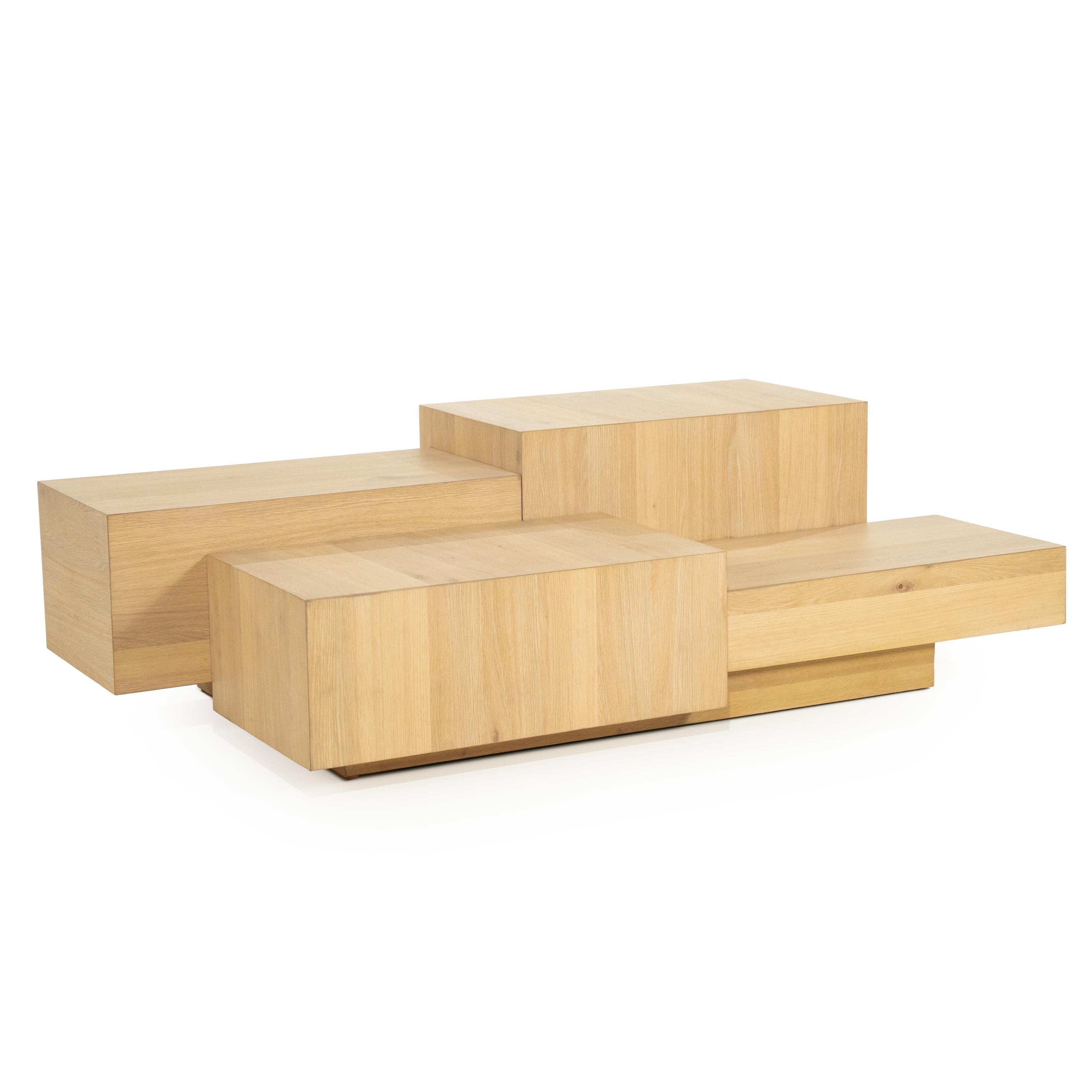 QUINTEN Oak Veneer Coffee Table