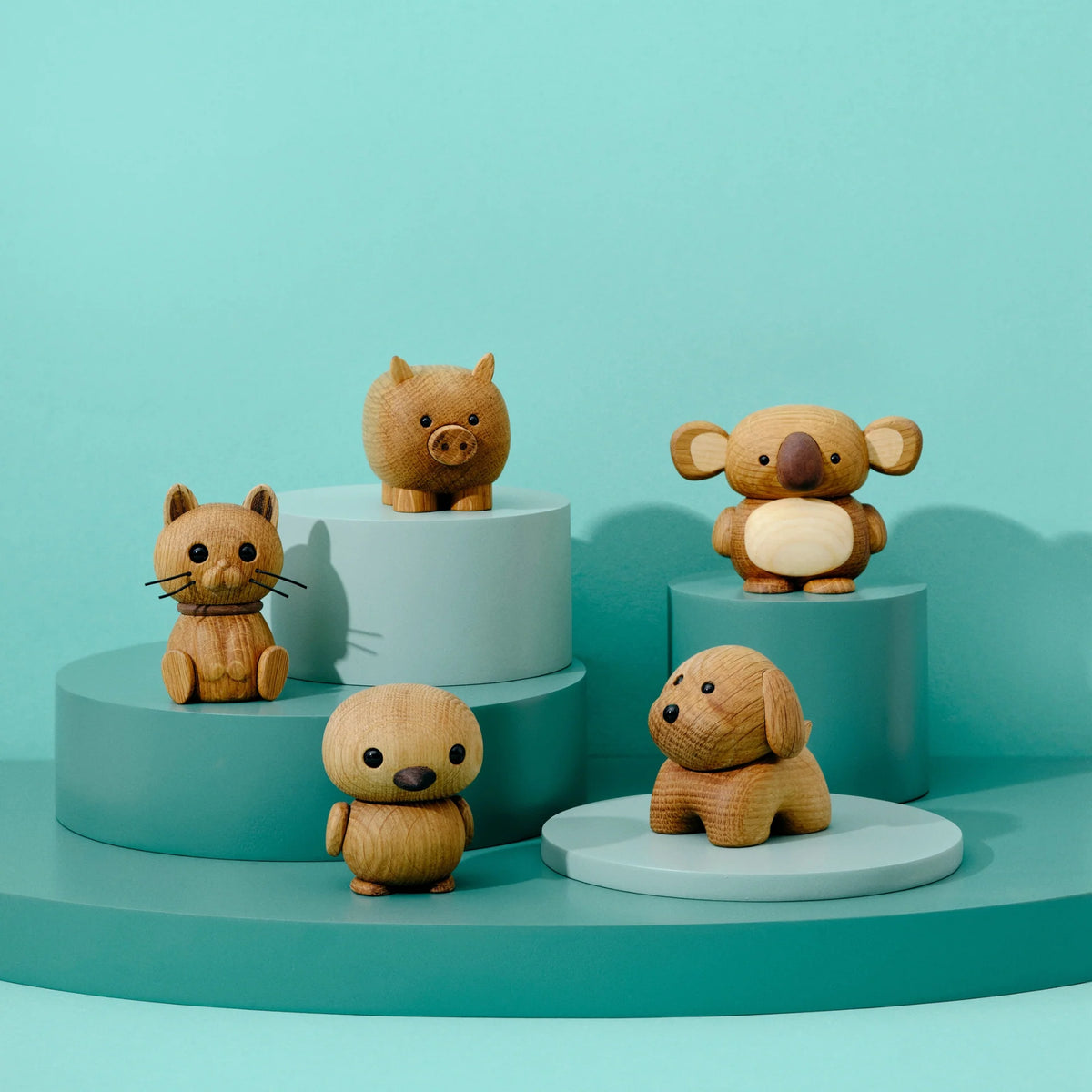Decoratieve figuur DOG eikenhout