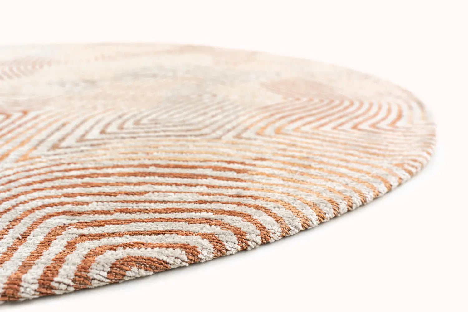 Ovale vloerkleed CORAL INDIAN SAND oranje met beige
