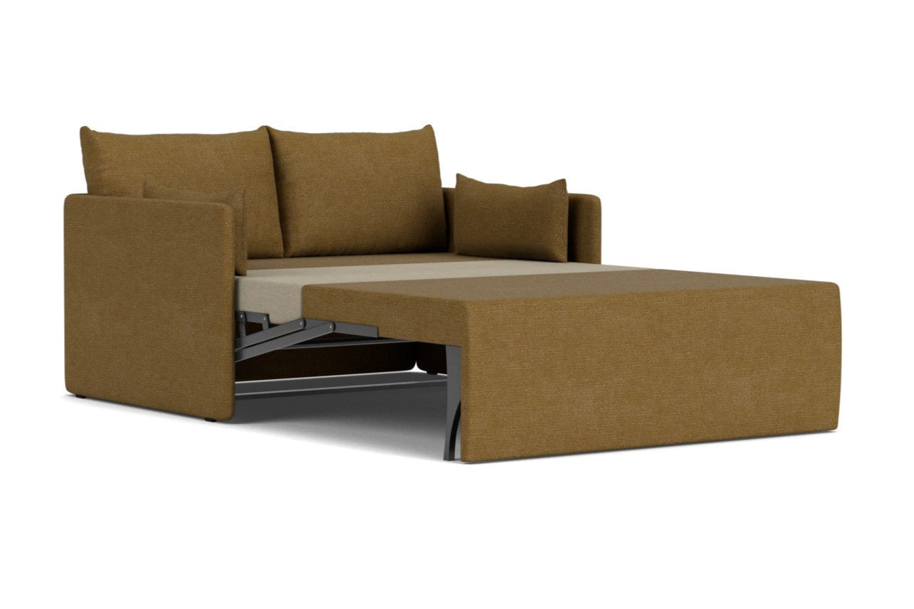 Sofa met slaapfunctie 2-persoons OFFSET mosterdkleurig